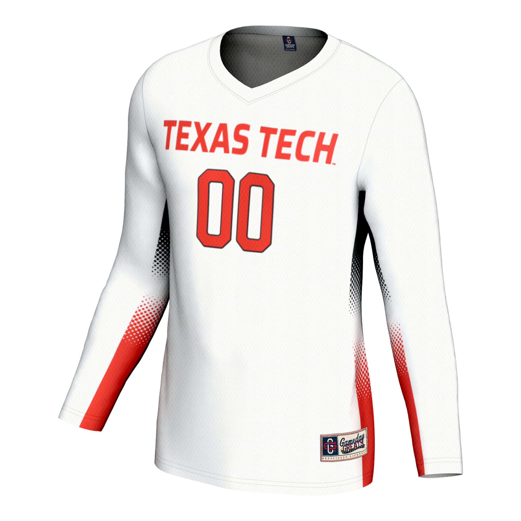 Texas Tech Red Raiders Youth Lightweight Women's Volleyball Jersey White - front view