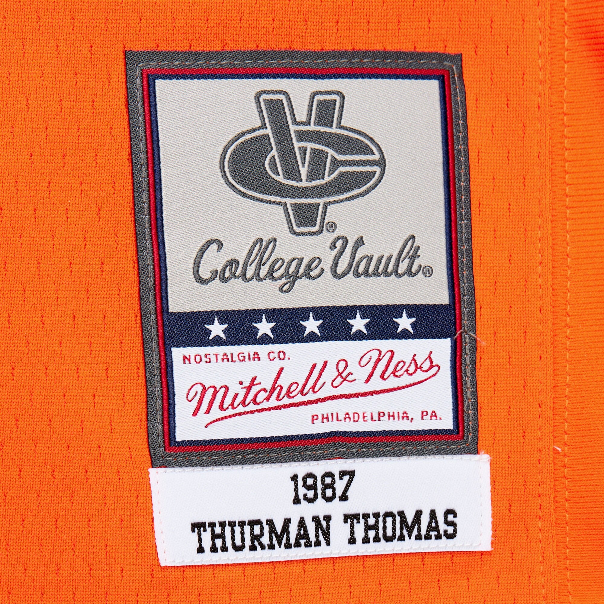 Thurman Thomas Oklahoma State Cowboys 1987 Jersey Orange - detail view 1