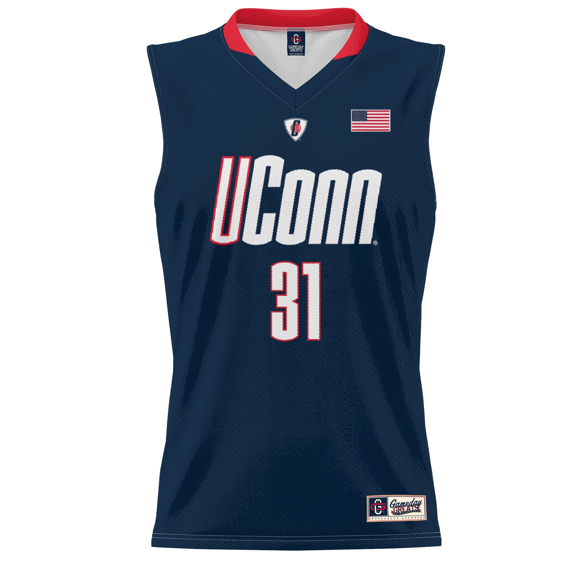 Tina Charles UConn Huskies Unisex Lightweight Basketball Alumni Jersey Navy - front view