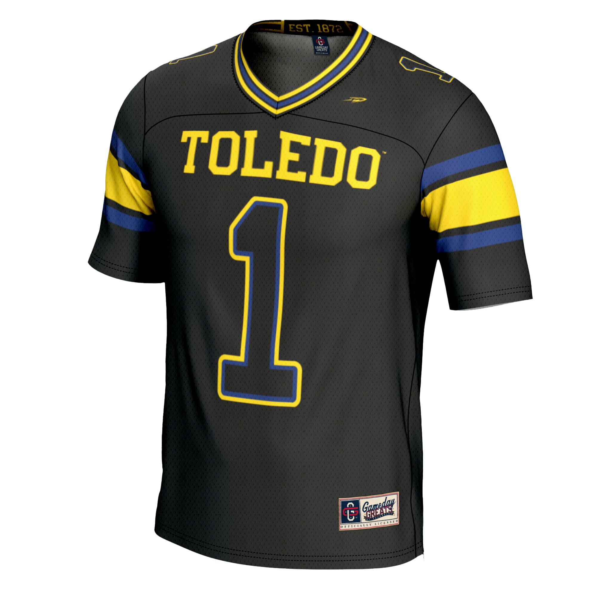 #1 Toledo Rockets Football Jersey Black - front view