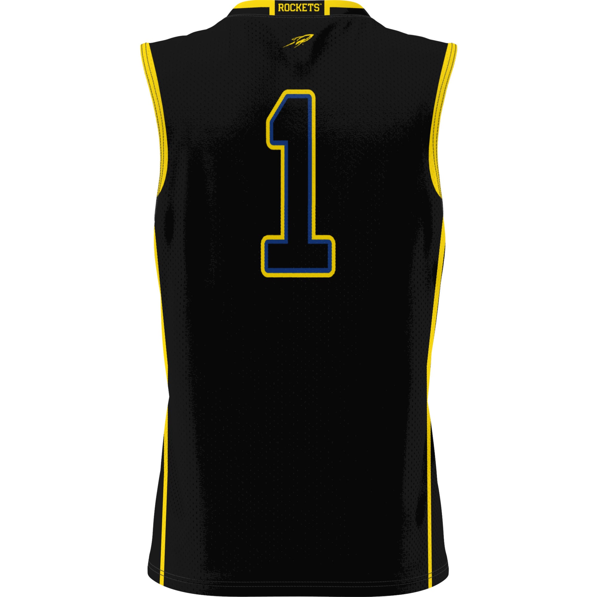#1 Toledo Rockets Unisex Lightweight Basketball Jersey Black - back view