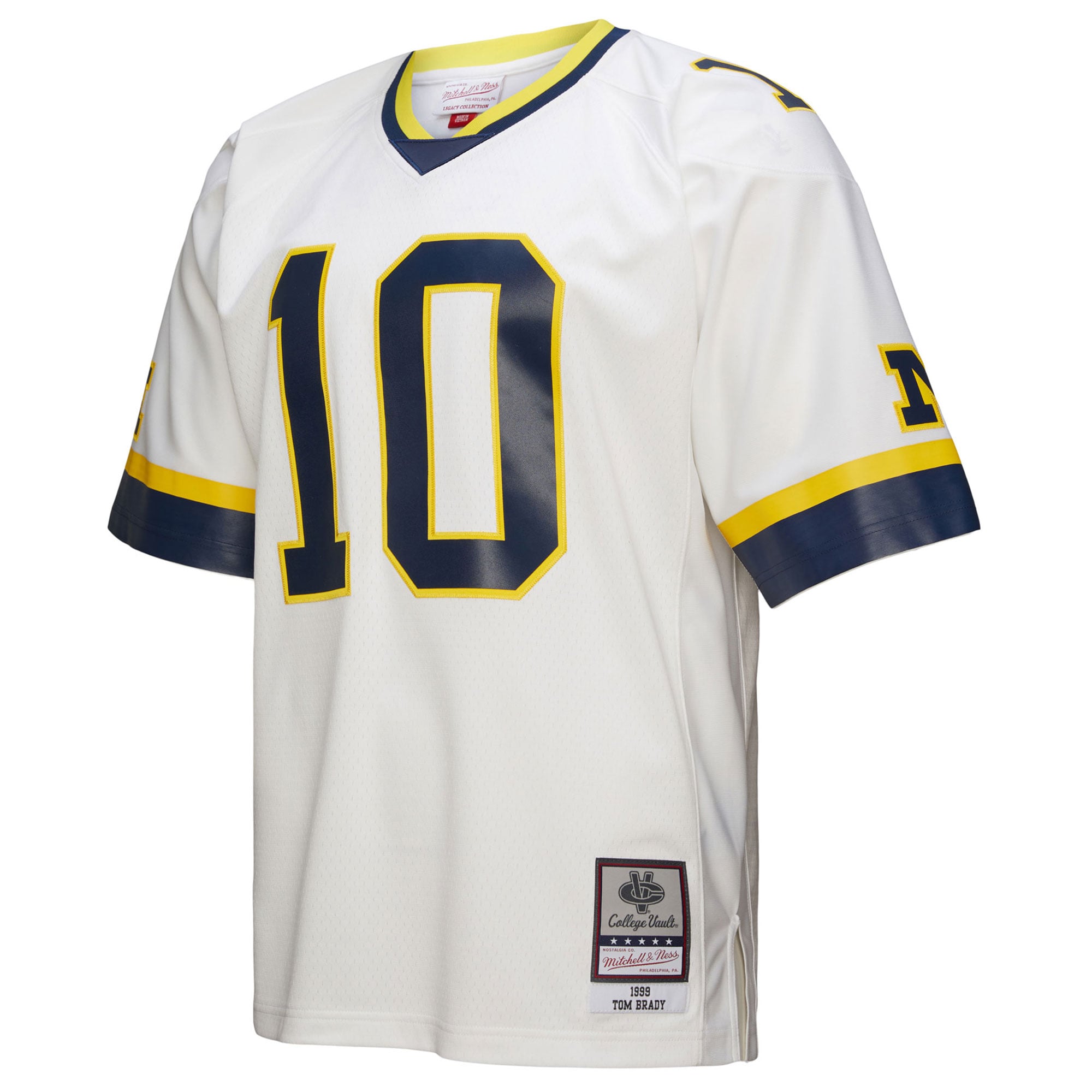 Tom Brady Michigan Wolverines 1999 Jersey White - front view
