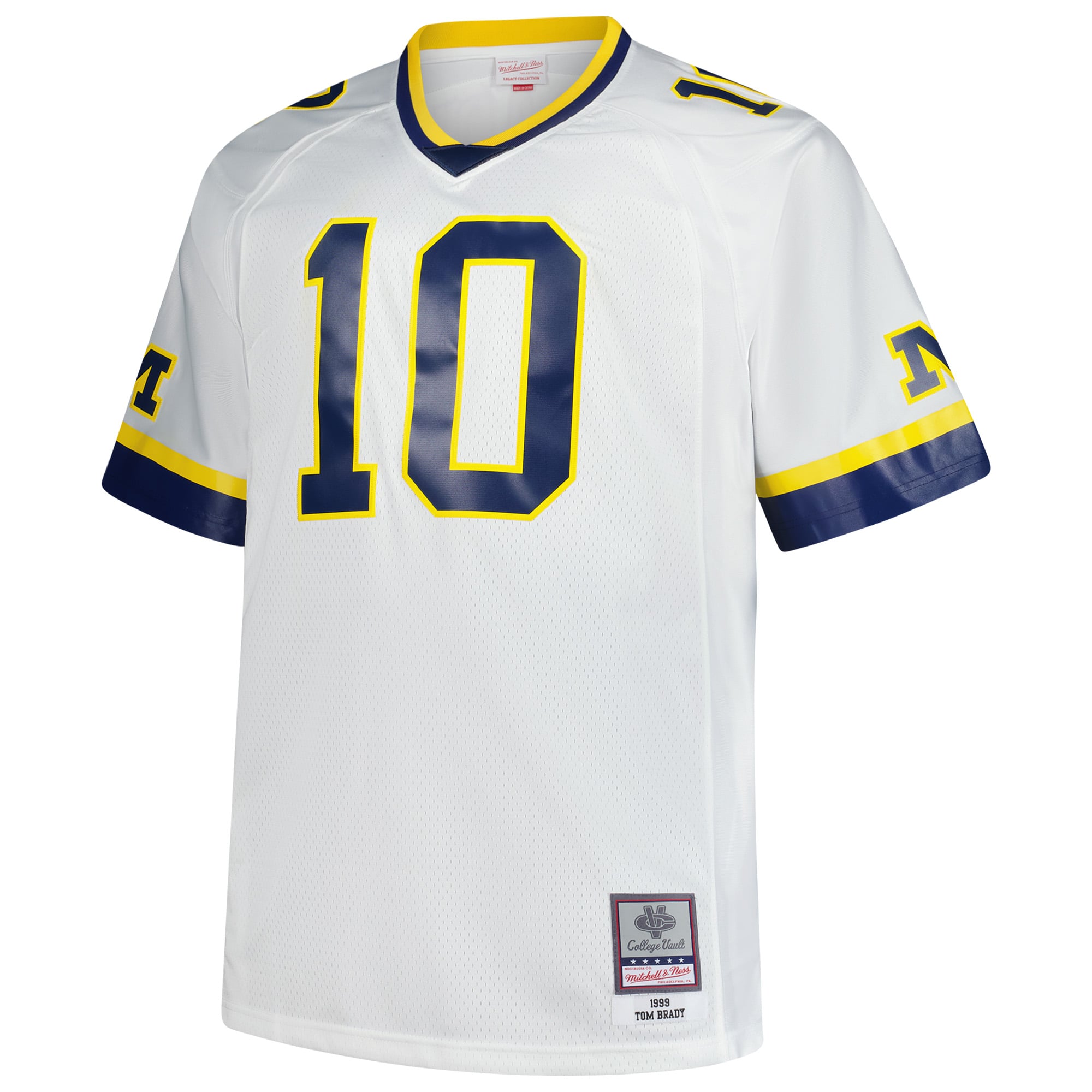 Tom Brady Michigan Wolverines Big & Tall 1999 Jersey White - front view