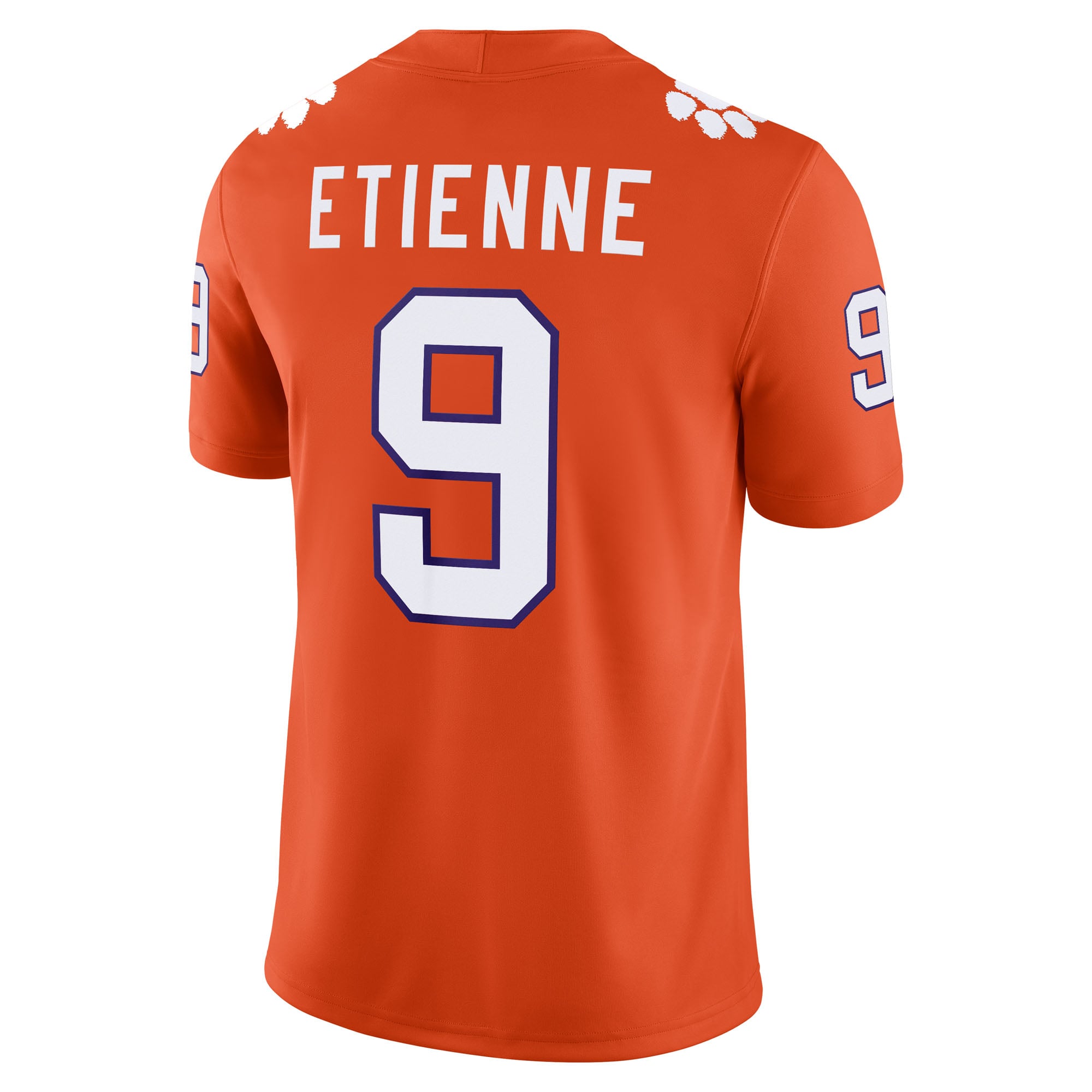 Travis Etienne Clemson Tigers Player Jersey Orange - back view