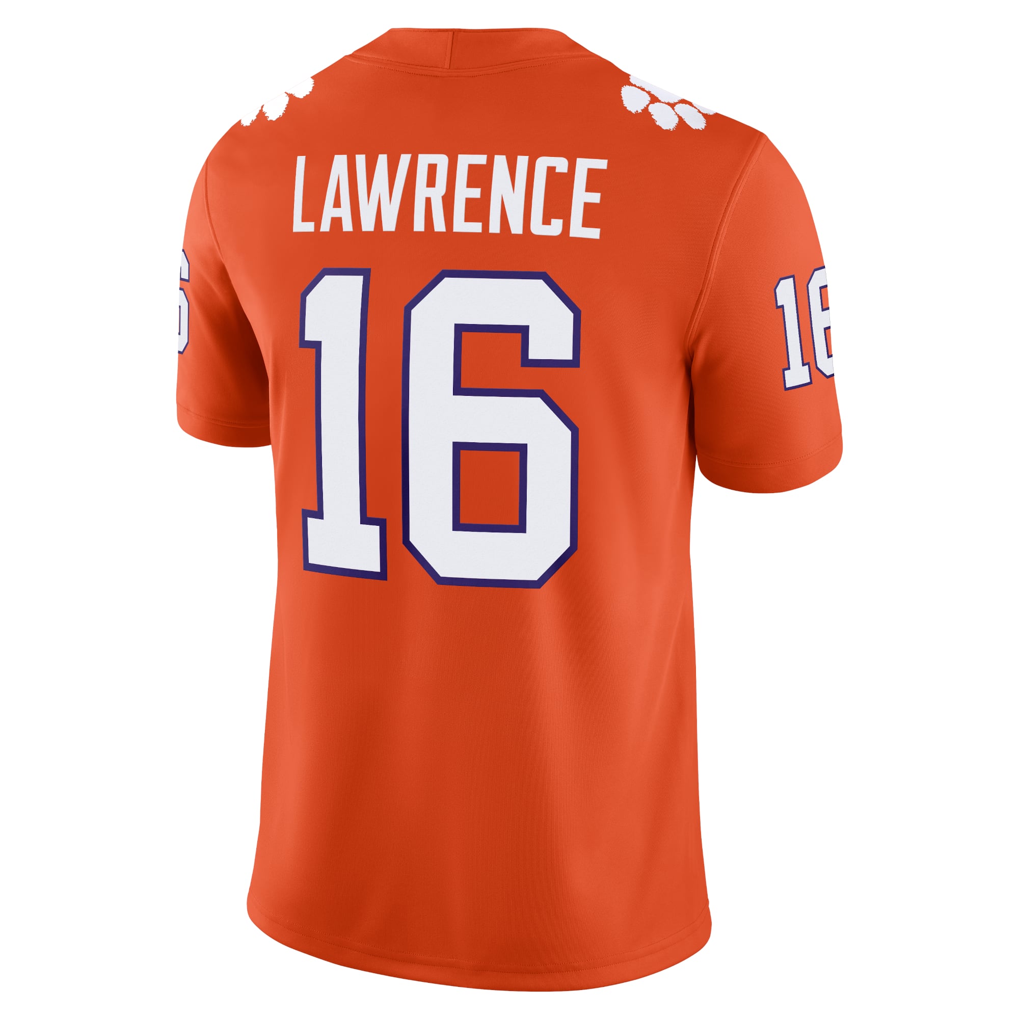 Trevor Lawrence Clemson Tigers Alumni Jersey Orange - back view