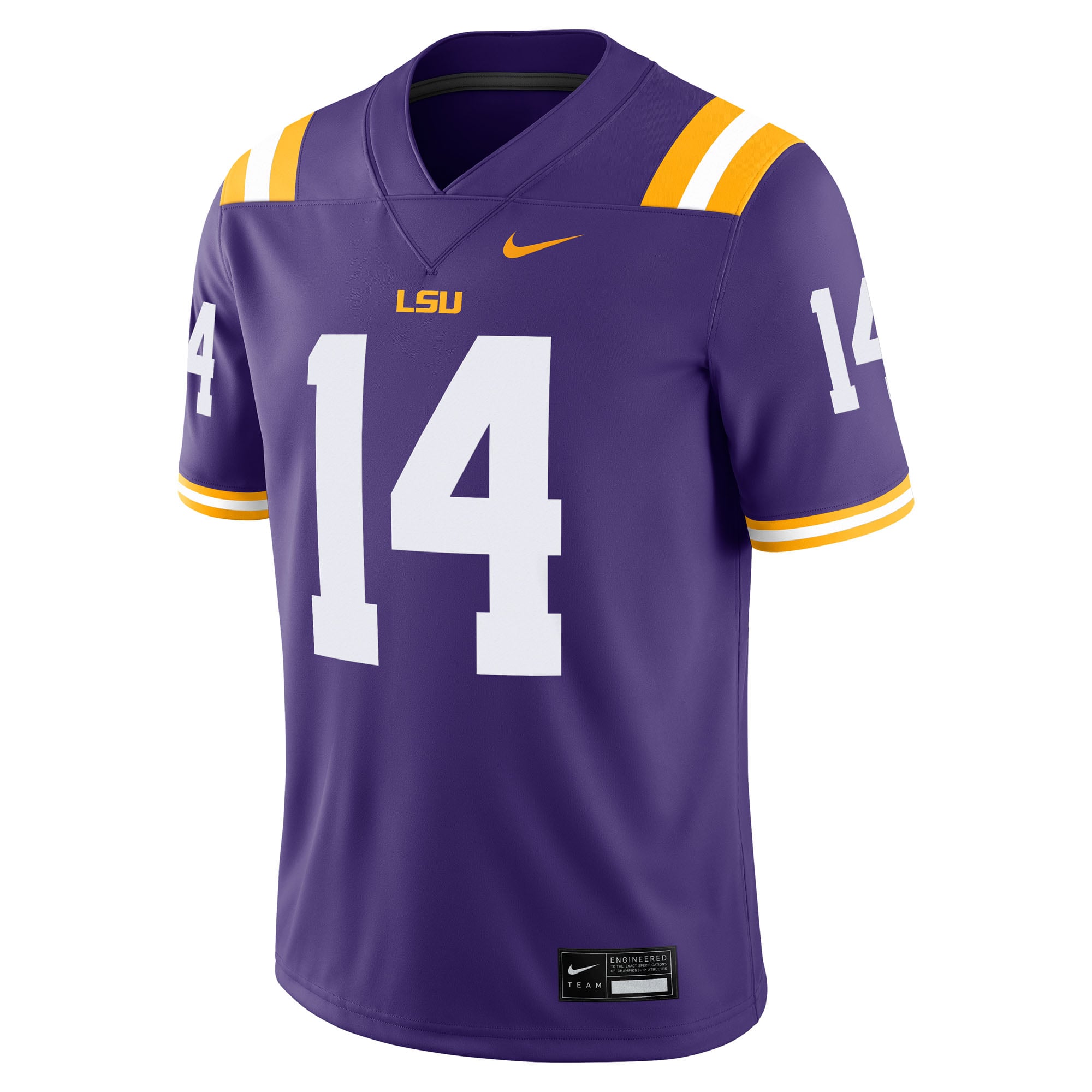Trey'Dez Green LSU Tigers Home Jersey Purple - front view