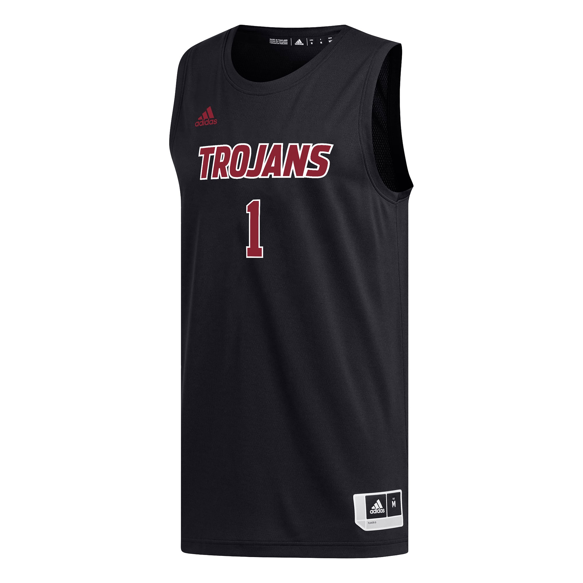 #1 Troy University Trojans Basketball Jersey Black - front view