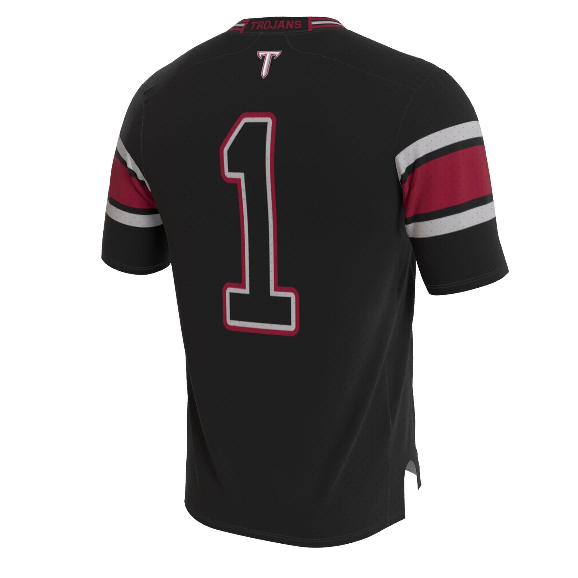 Troy University Trojans Unisex Lightweight Collegiate Football Blackout Fashion Jersey - back view