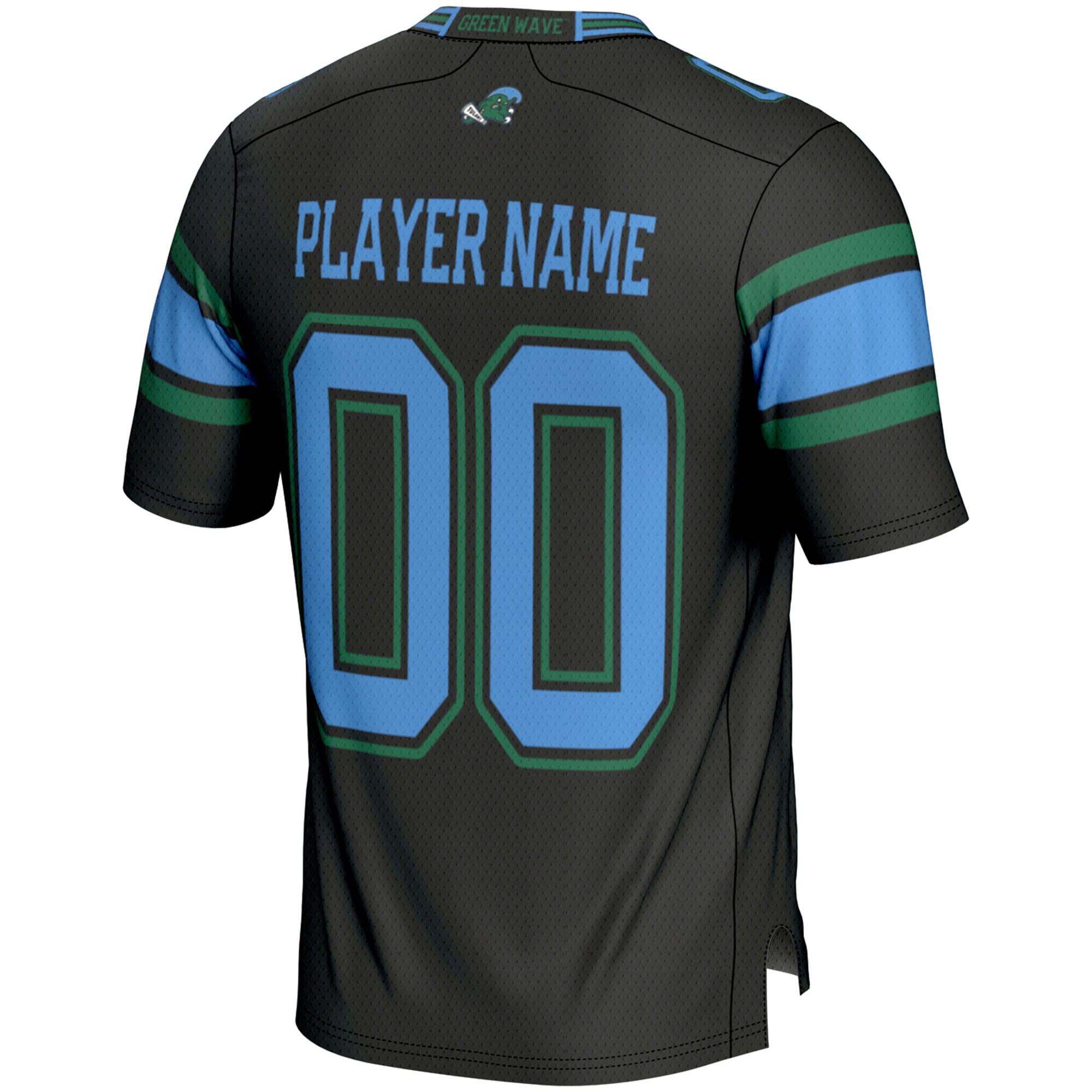 Tulane Green Wave Football Jersey Black - back view