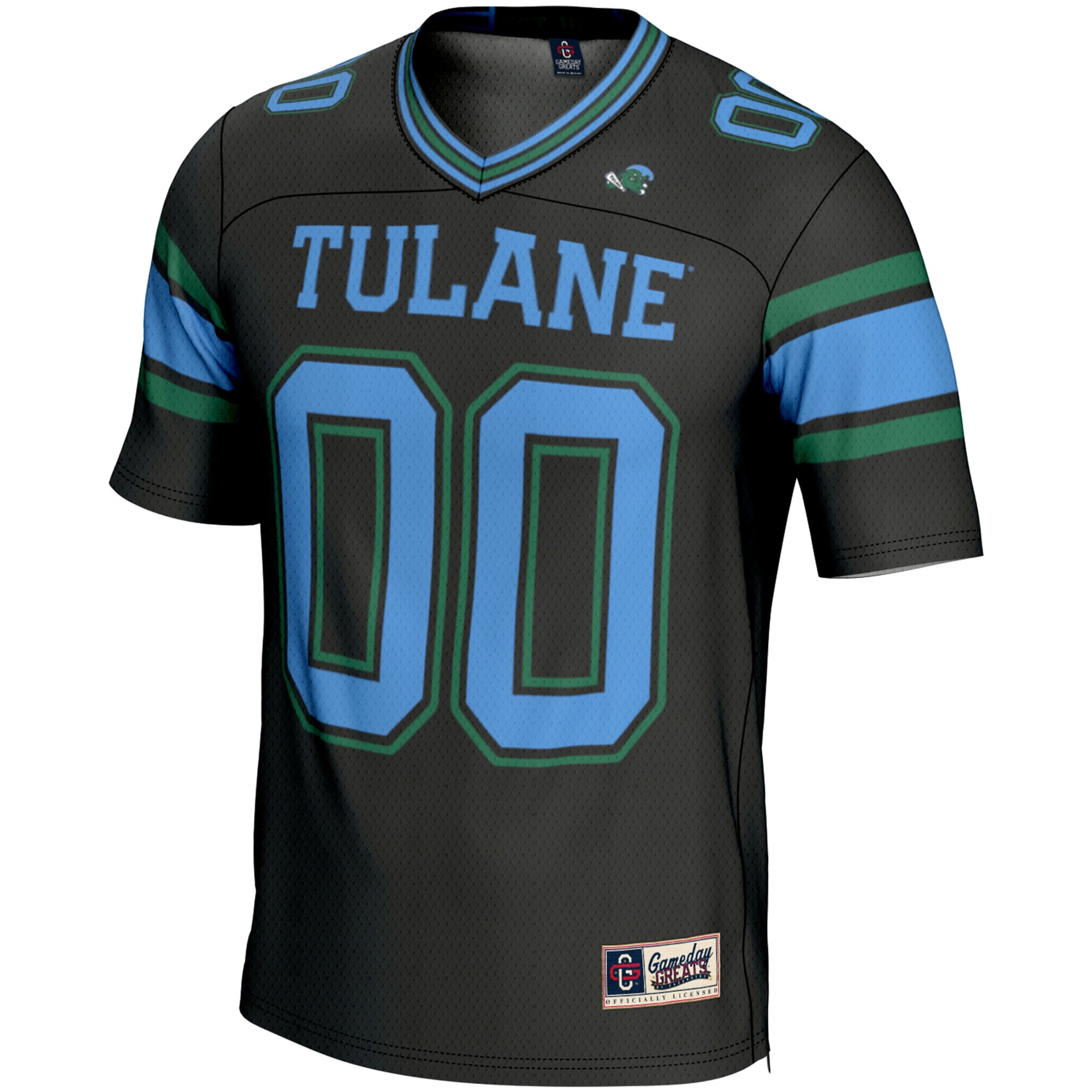 Tulane Green Wave Football Jersey Black - front view