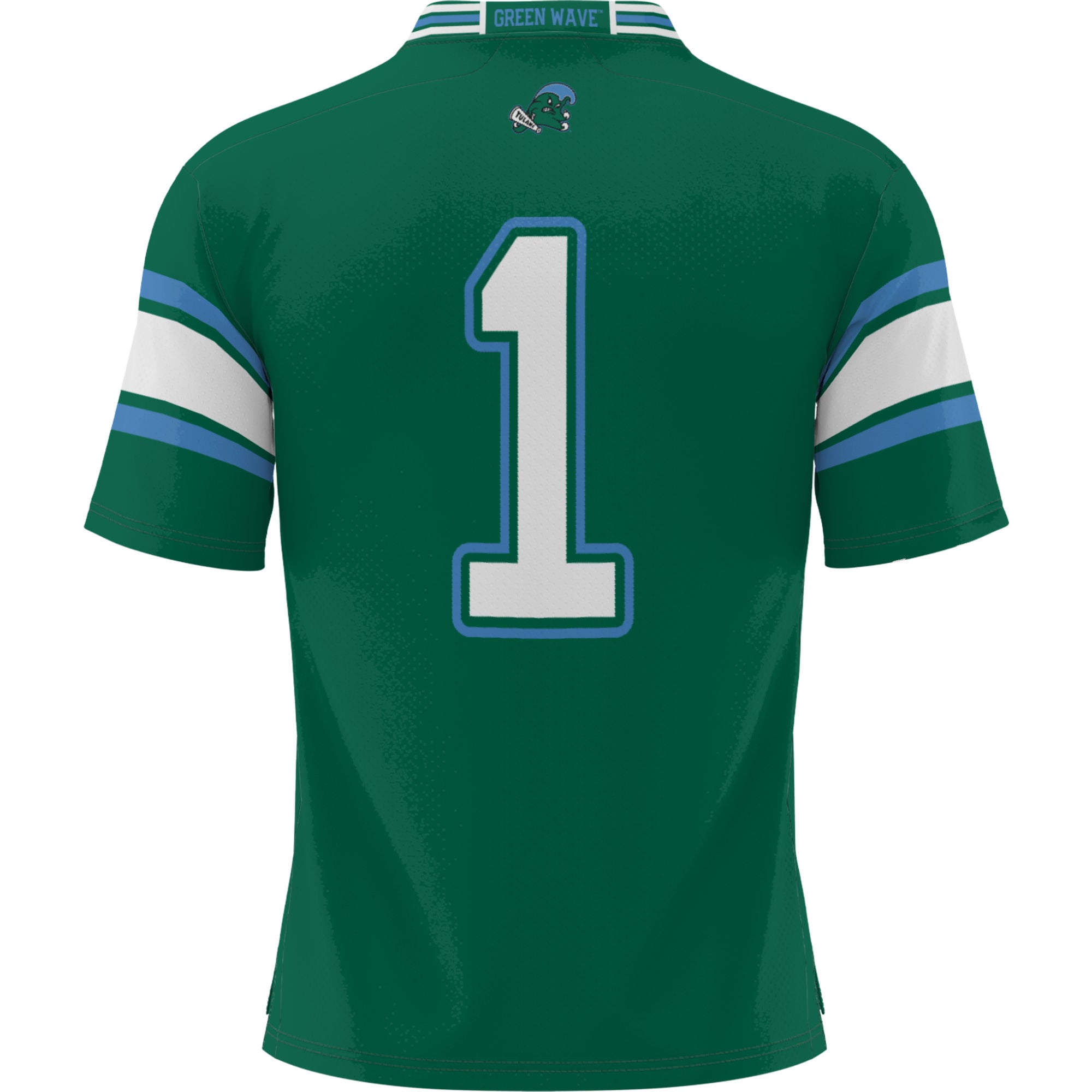 #1 Tulane Green Wave Football Jersey Green - back view