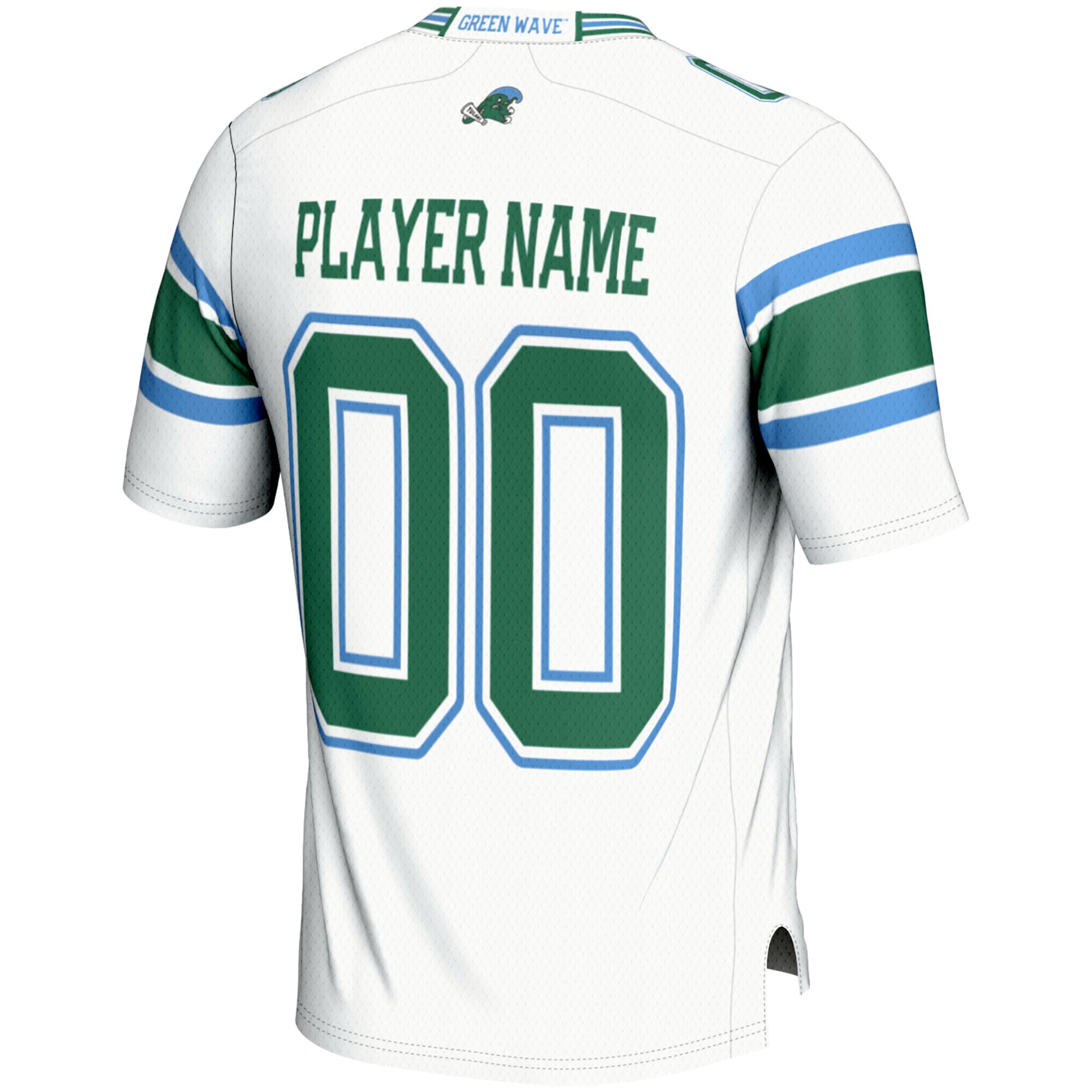 Tulane Green Wave Football Jersey White - back view