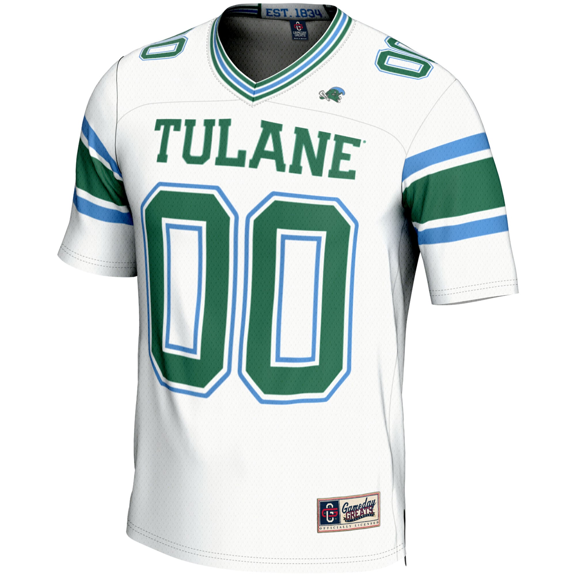 Tulane Green Wave Football Jersey White - front view