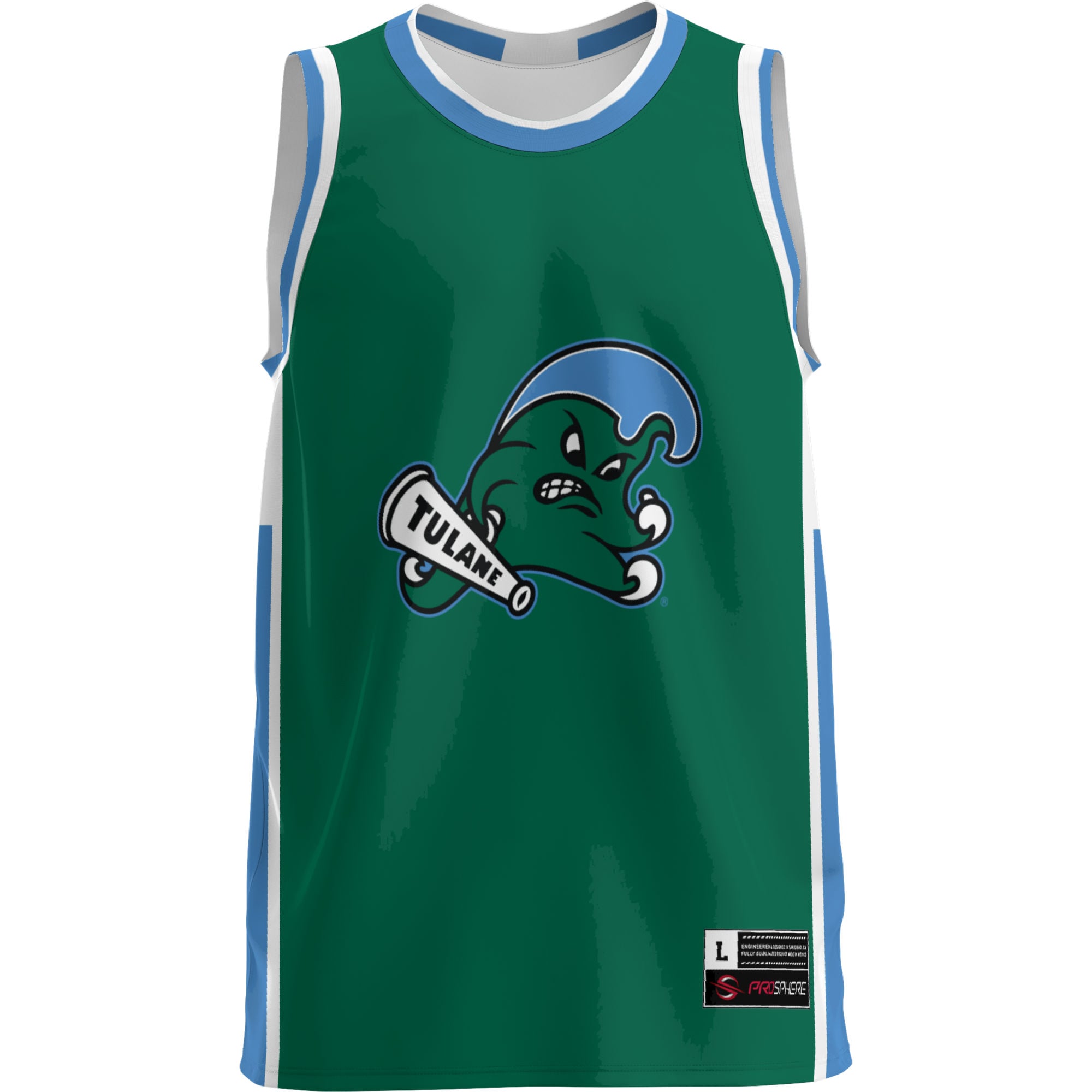 Tulane Green Wave Lightweight Basketball Jersey Green - front view