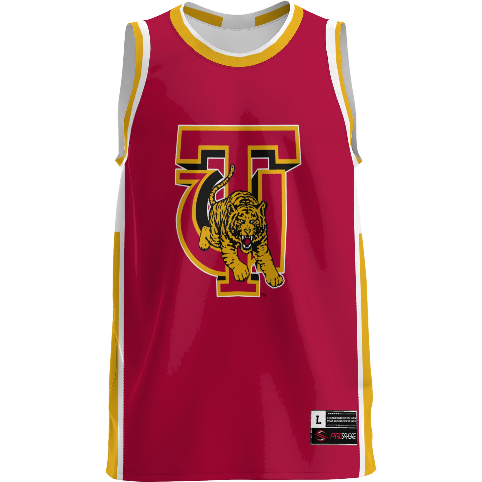 Tuskegee Golden Tigers Lightweight Basketball Jersey Crimson - front view
