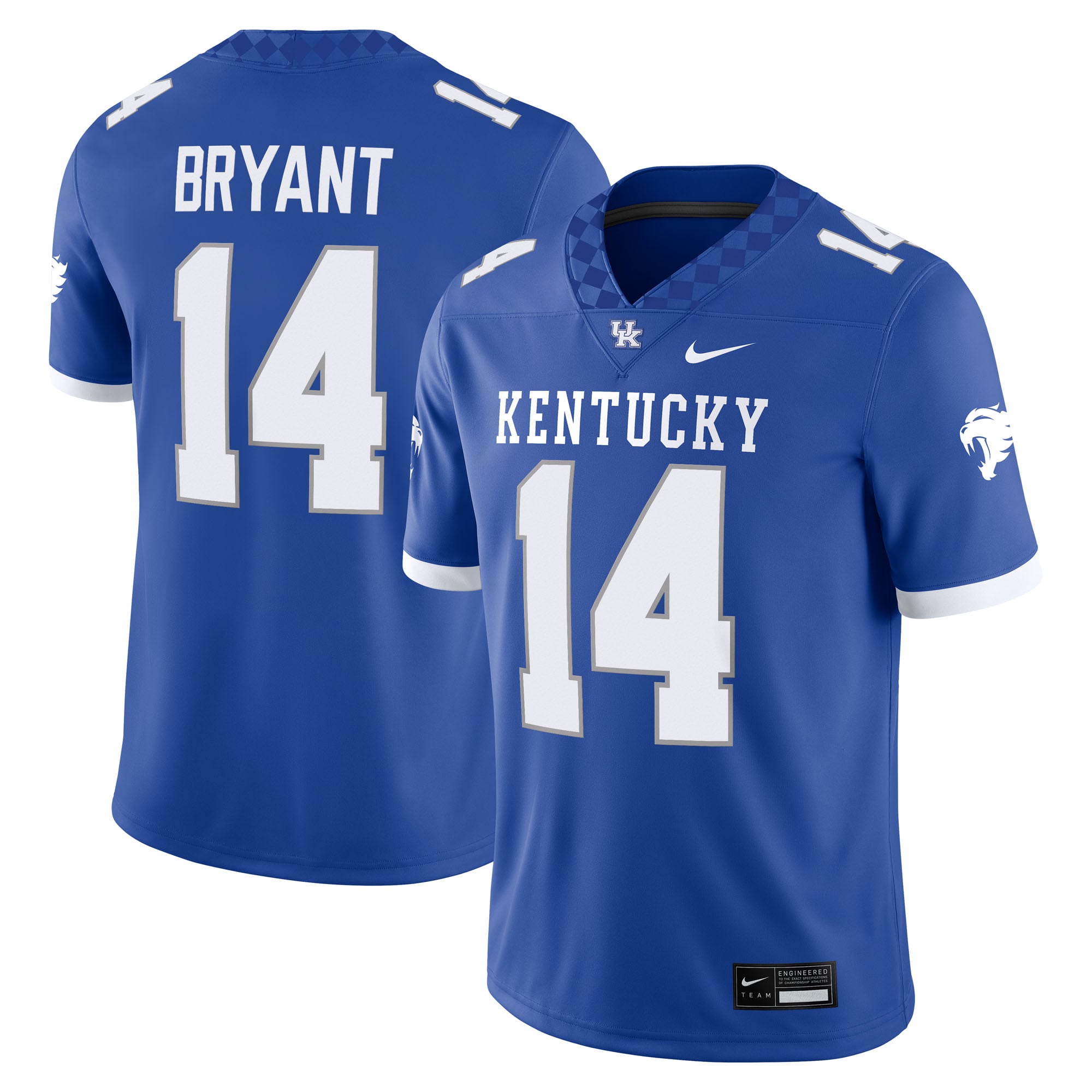 Ty Bryant Kentucky Wildcats Home Jersey Royal - front and back view