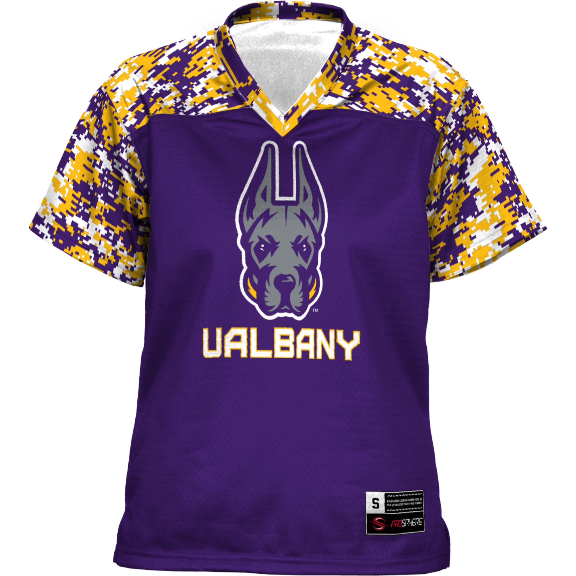 UAlbany Great Danes Women's Football Jersey Purple - front view