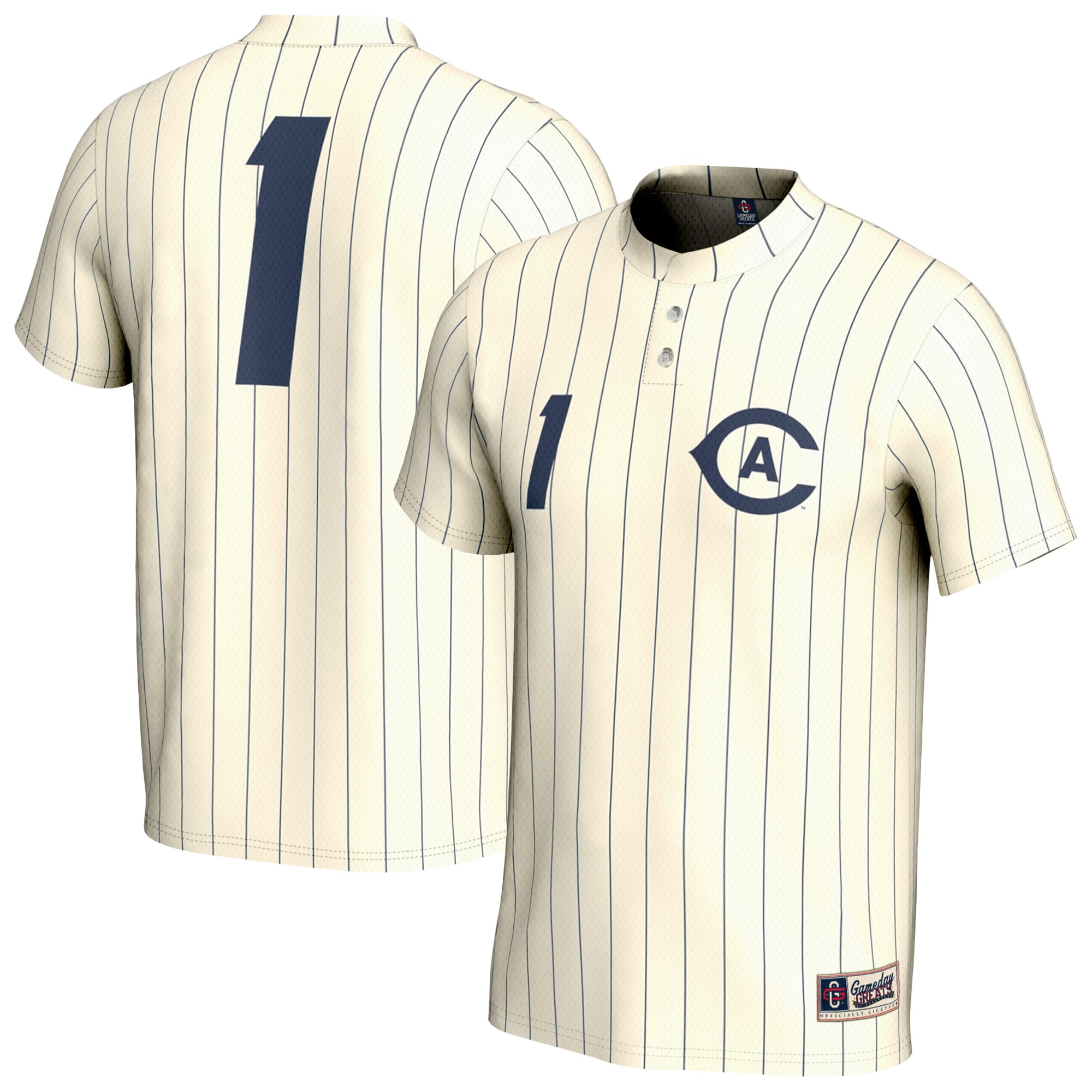 UC Davis Aggies Unisex Lightweight Collegiate Baseball Fashion Jersey White - front and back view