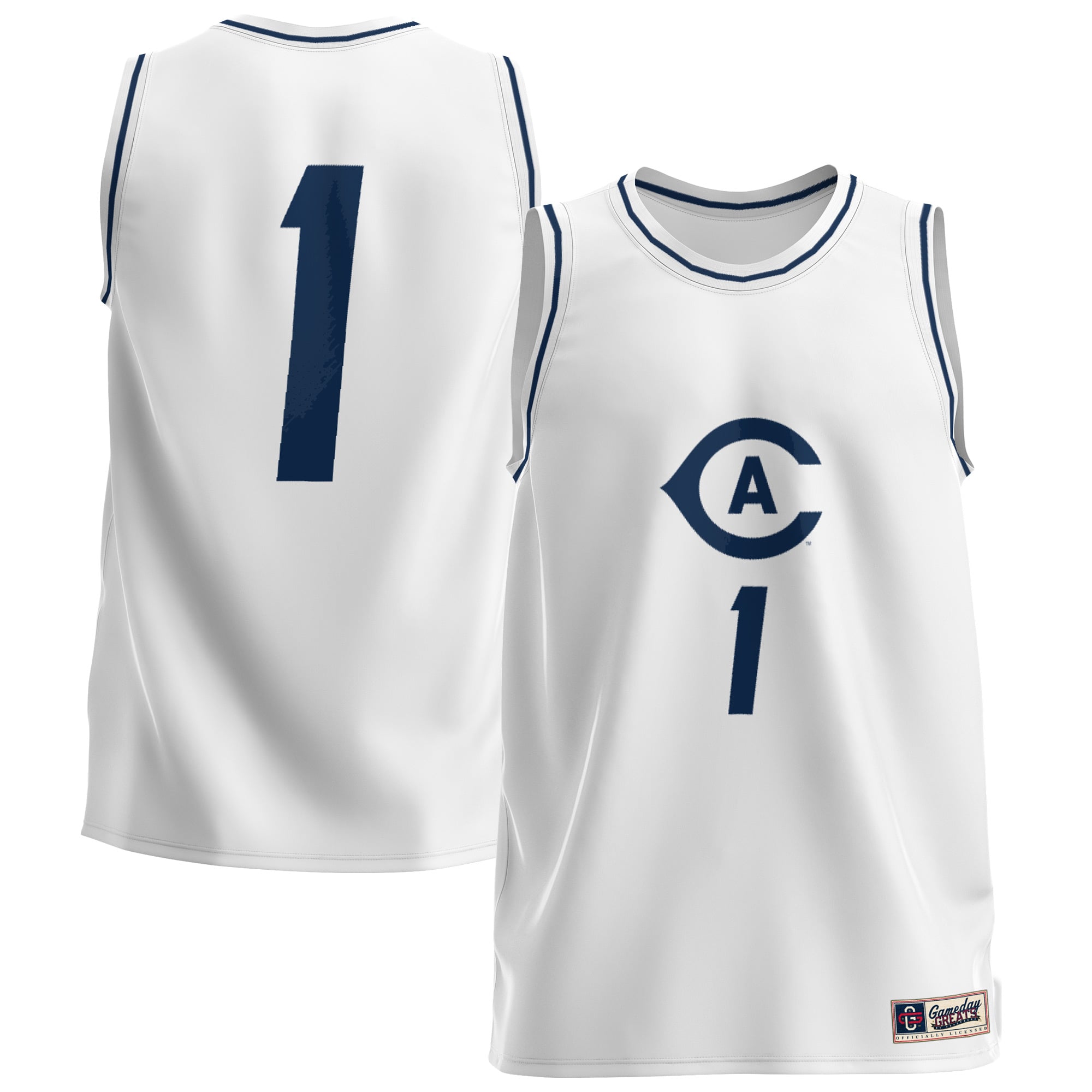 UC Davis Aggies Unisex Lightweight Collegiate Basketball Fashion Jersey White - front and back view