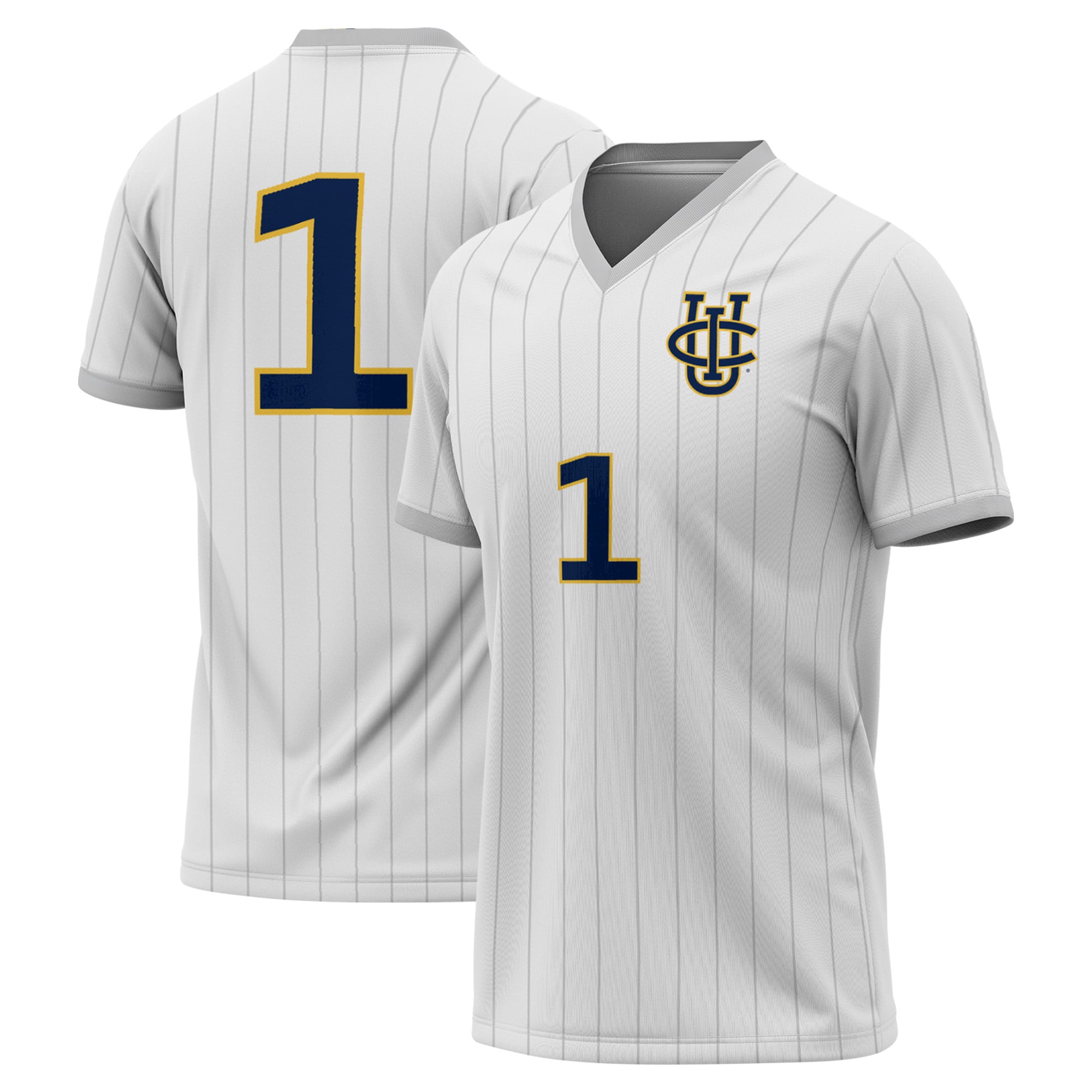 #1 UC Irvine Anteaters Lightweight Soccer Fashion Jersey White - front and back view