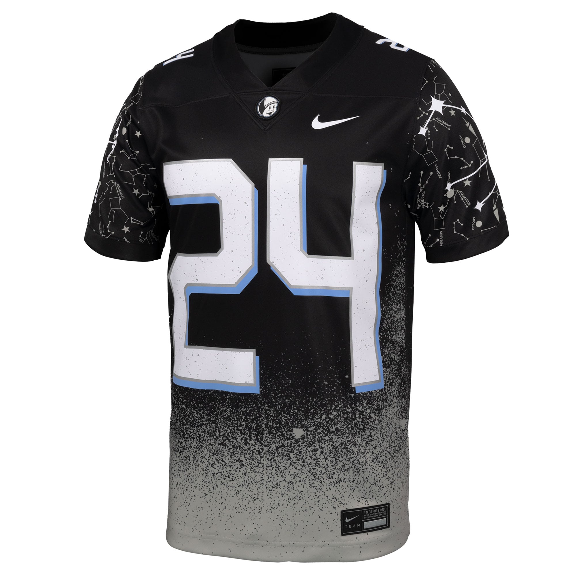 #24 UCF Knights 2024 Space Game Alternate Jersey Black - front view