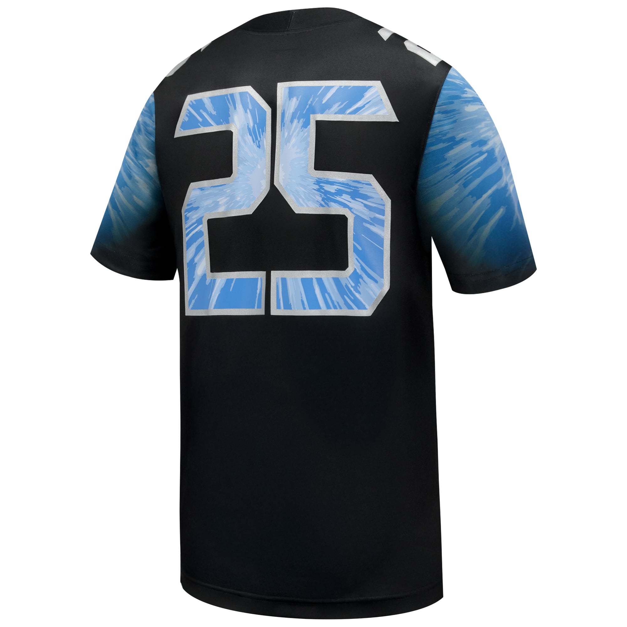 #25 UCF Knights 2025 Space Game Football Jersey Black - back view