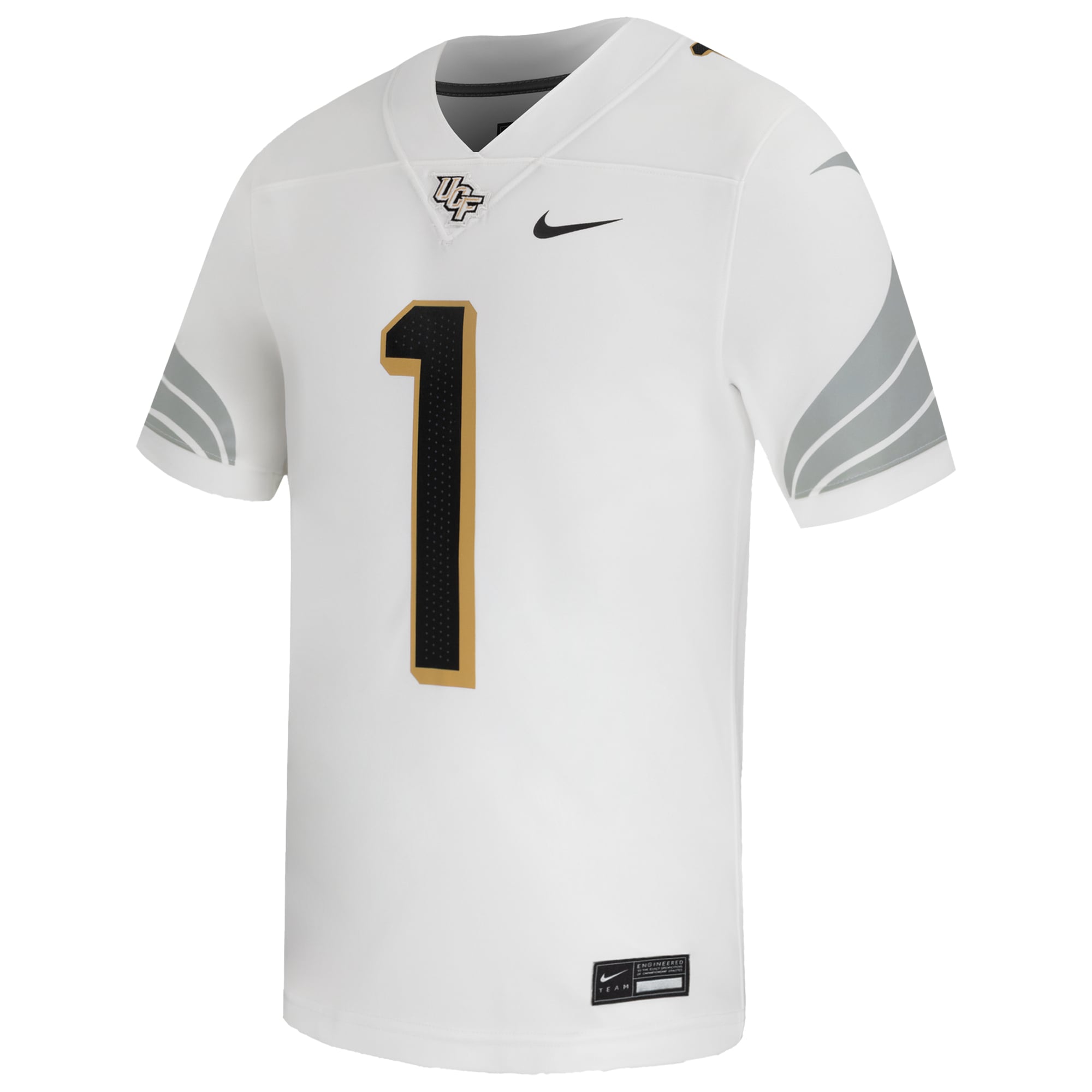 #1 UCF Knights Away Football Jersey White - front view