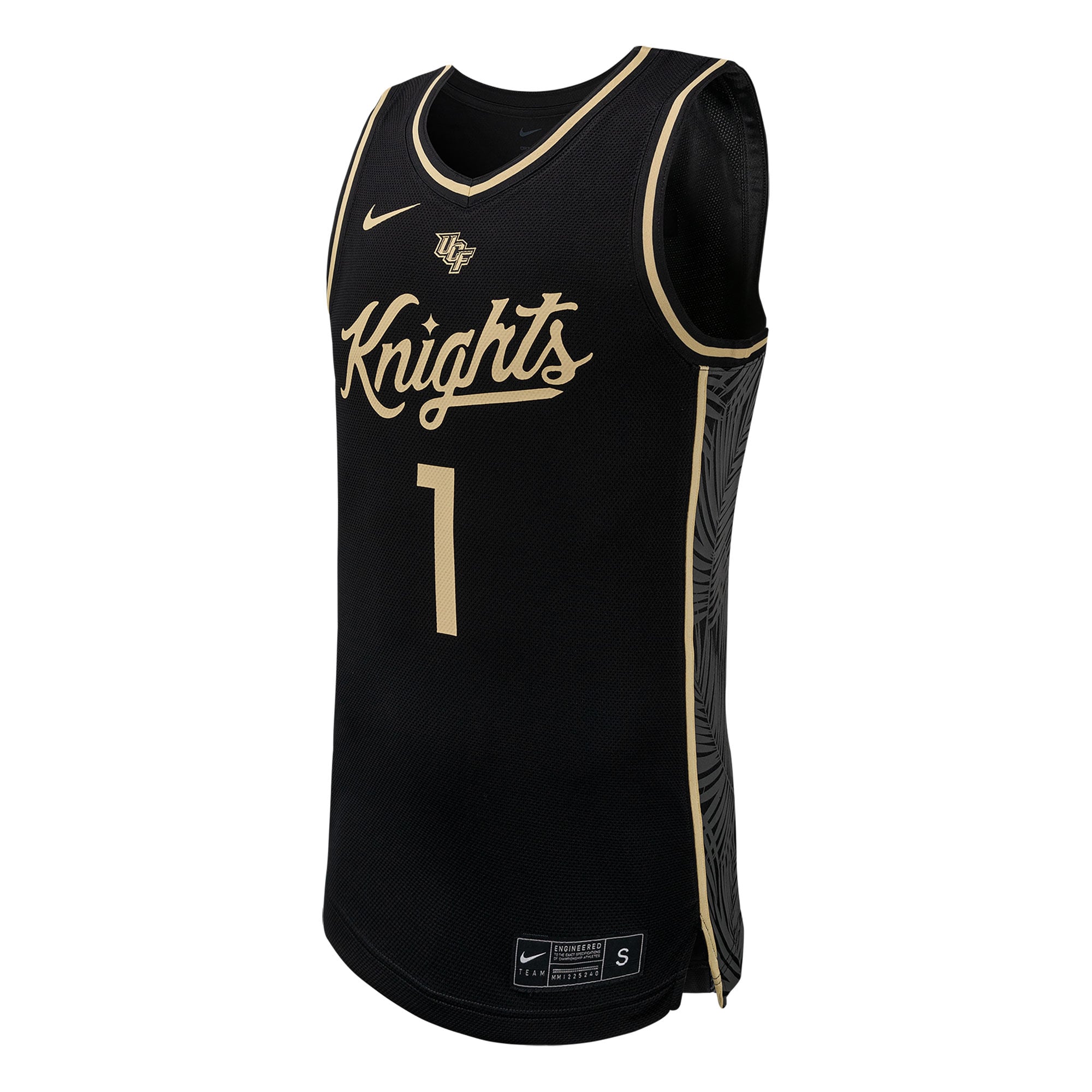 #1 UCF Knights Basketball Jersey Black - front view