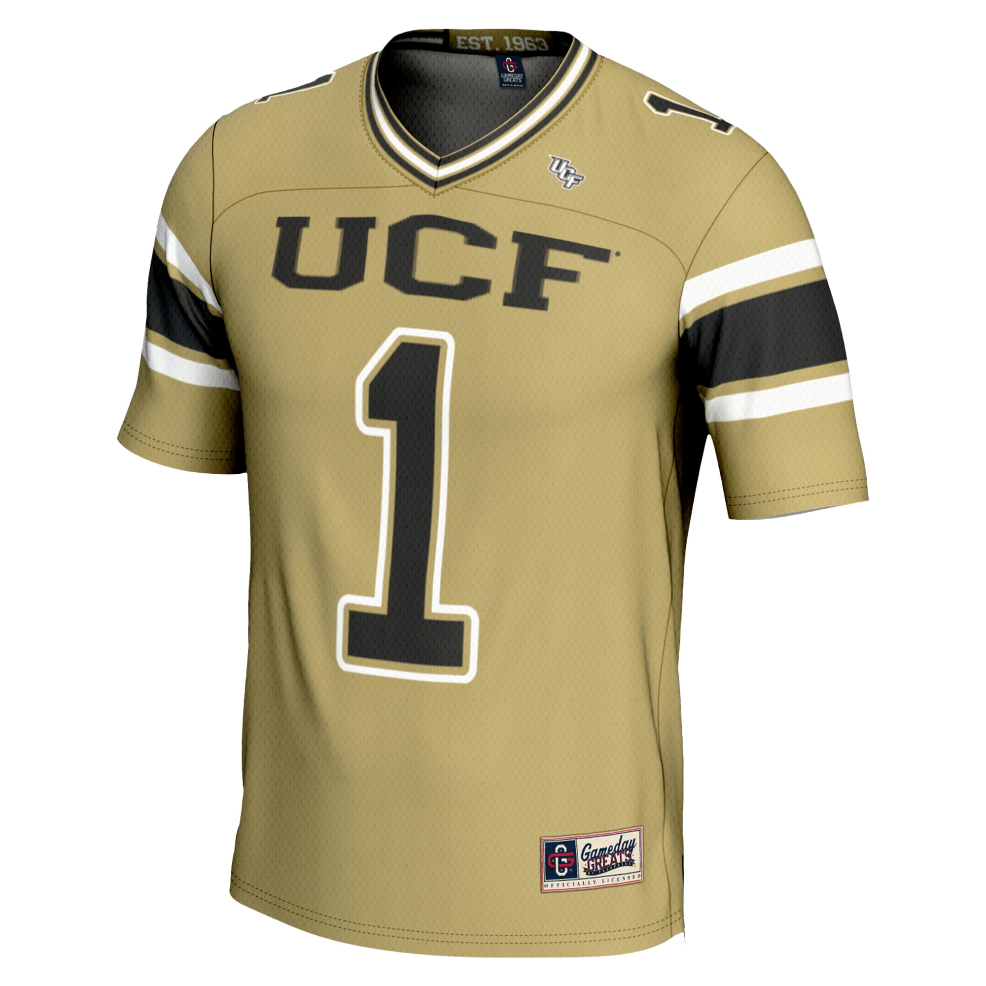 #1 UCF Knights Endzone Football Jersey Gold - back view