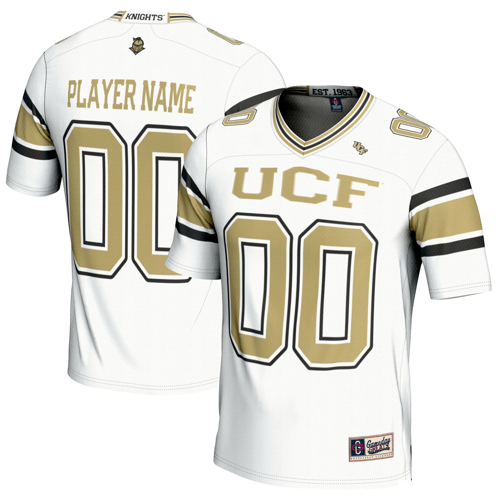 UCF Knights Football Jersey White - front and back view