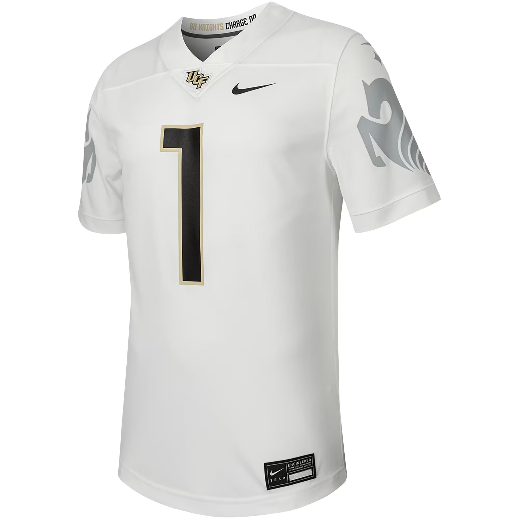 #1 UCF Knights Football Jersey White - front view