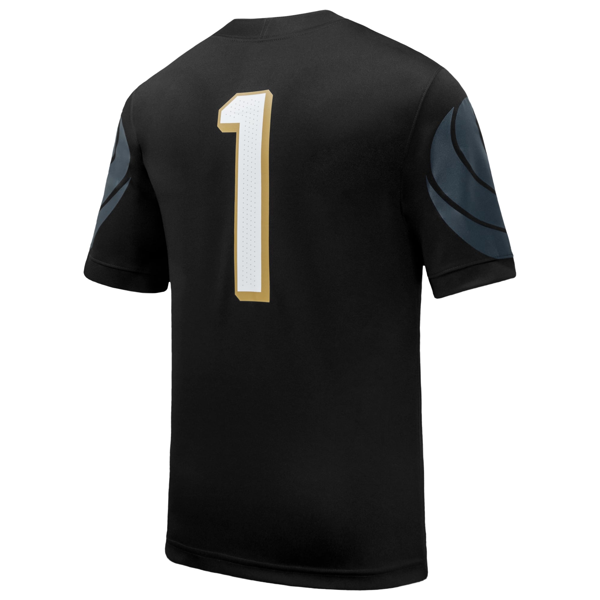 #1 UCF Knights Home Football Jersey Black - back view