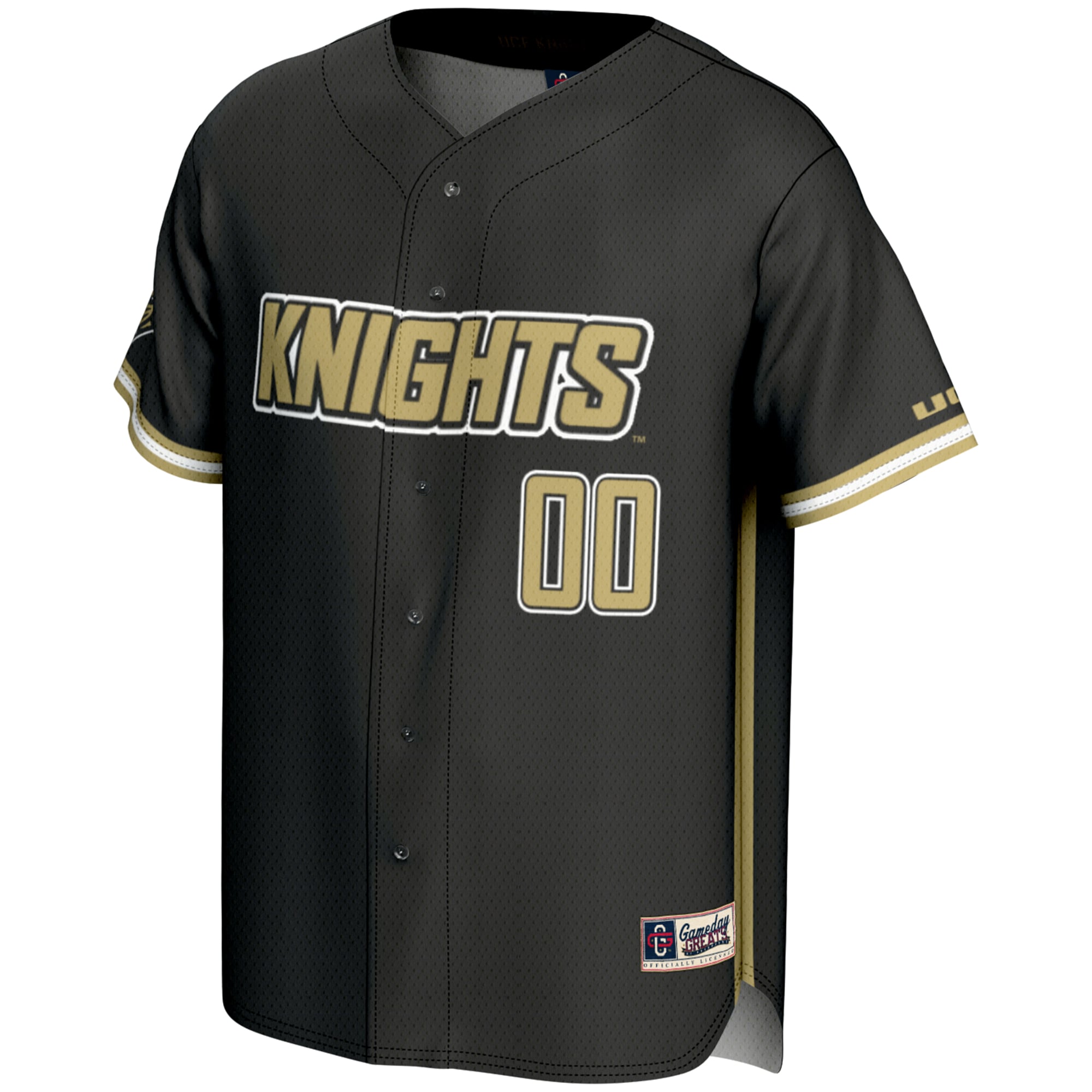 UCF Knights Lightweight Baseball Jersey Black - front view
