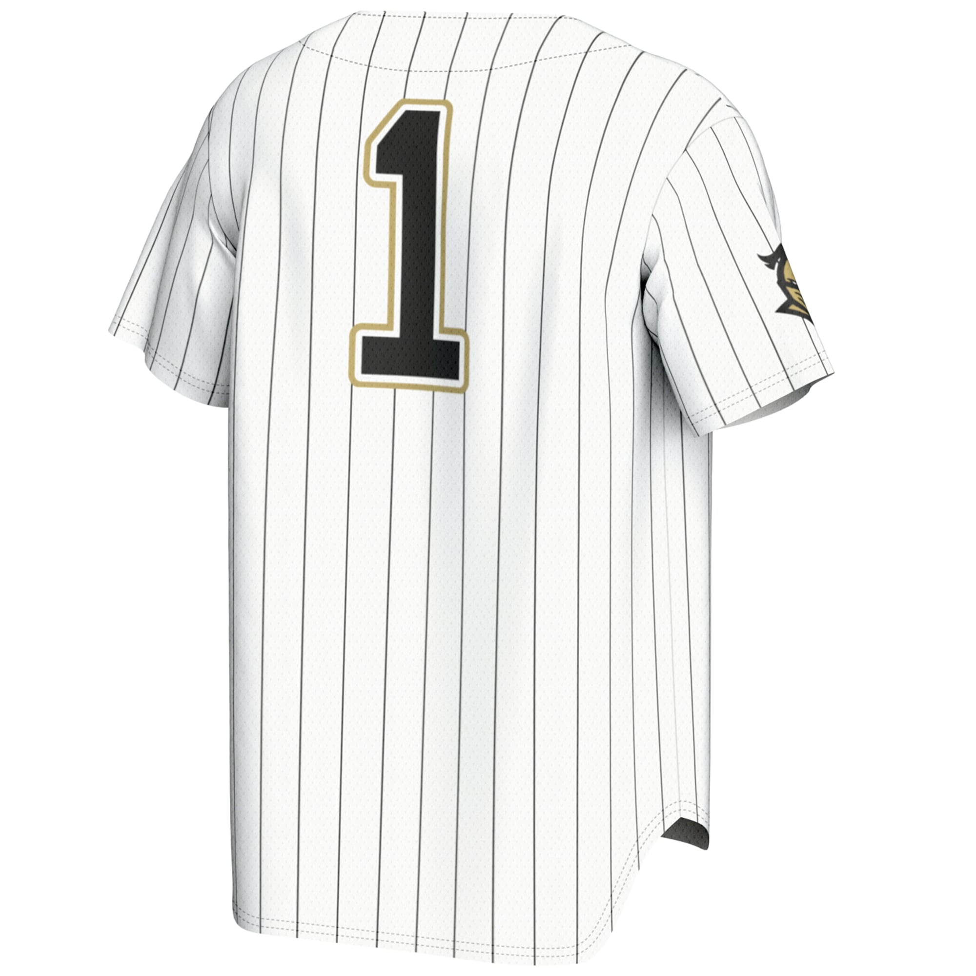 #1 UCF Knights Lightweight Baseball Jersey White - back view
