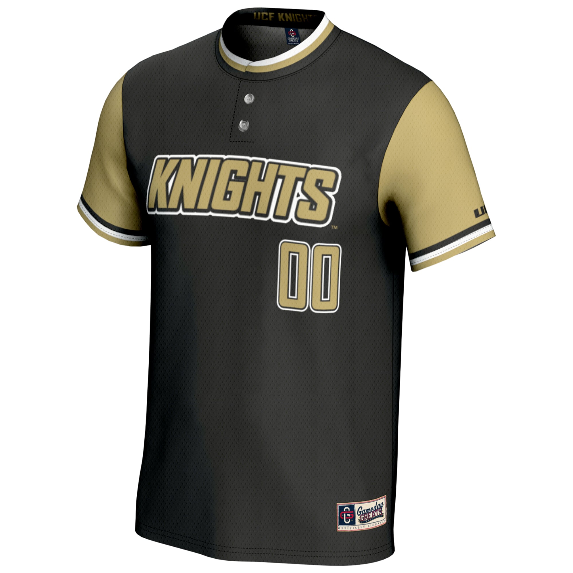 UCF Knights Lightweight Softball Jersey Black - front view