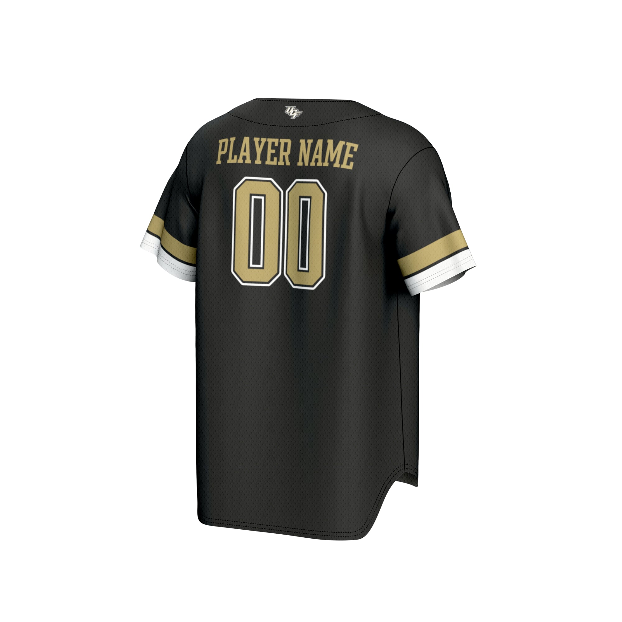 UCF Knights Unisex Lightweight Baseball Jersey Black - back view