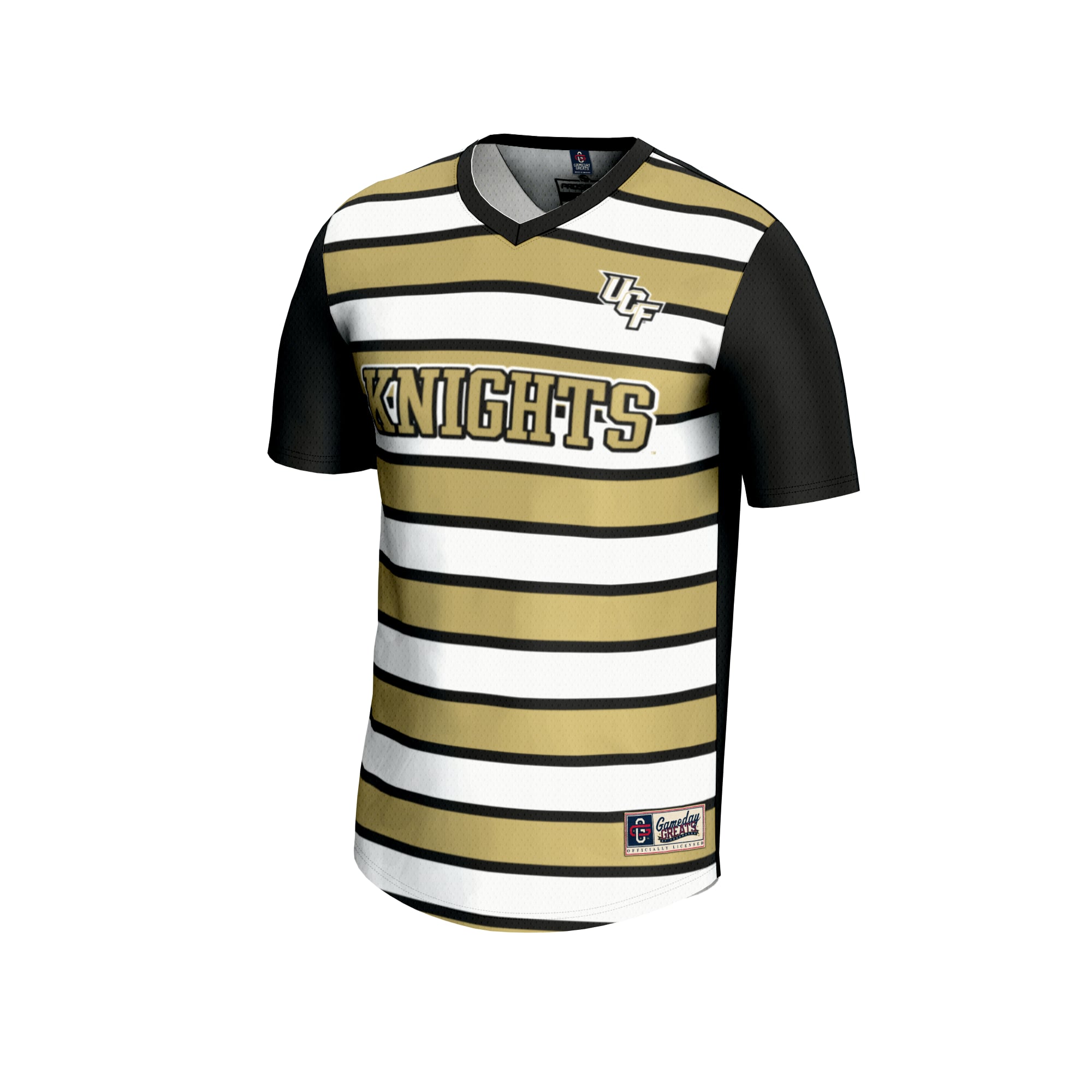 #1 UCF Knights Youth Lightweight Soccer Fashion Jersey Black - front view