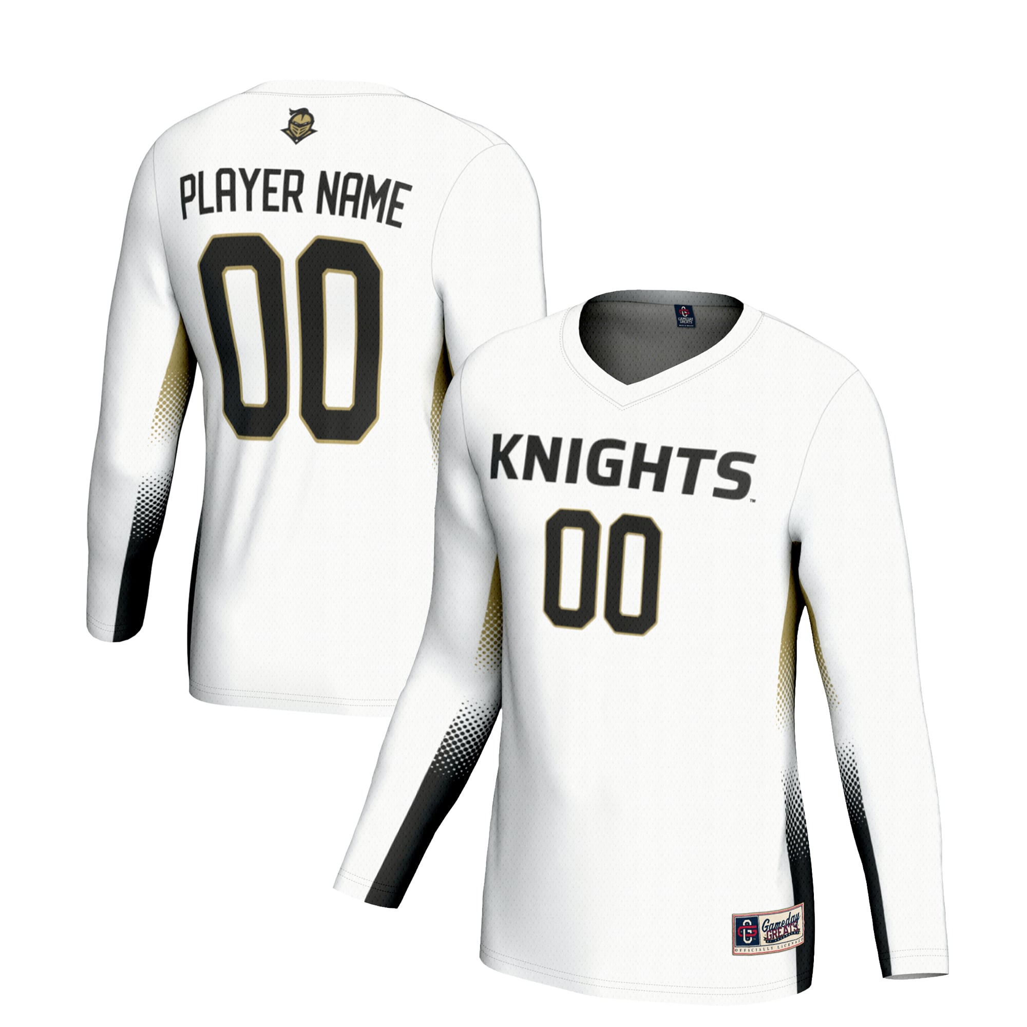 UCF Knights Unisex Lightweight Volleyball Jersey White - front and back view