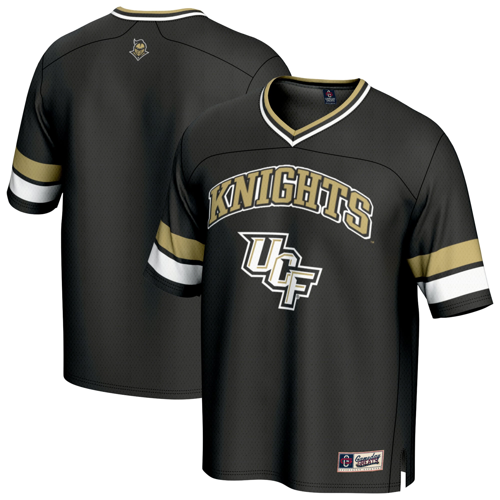 UCF Knights Unisex Spirit Football Jersey Black - front and back view