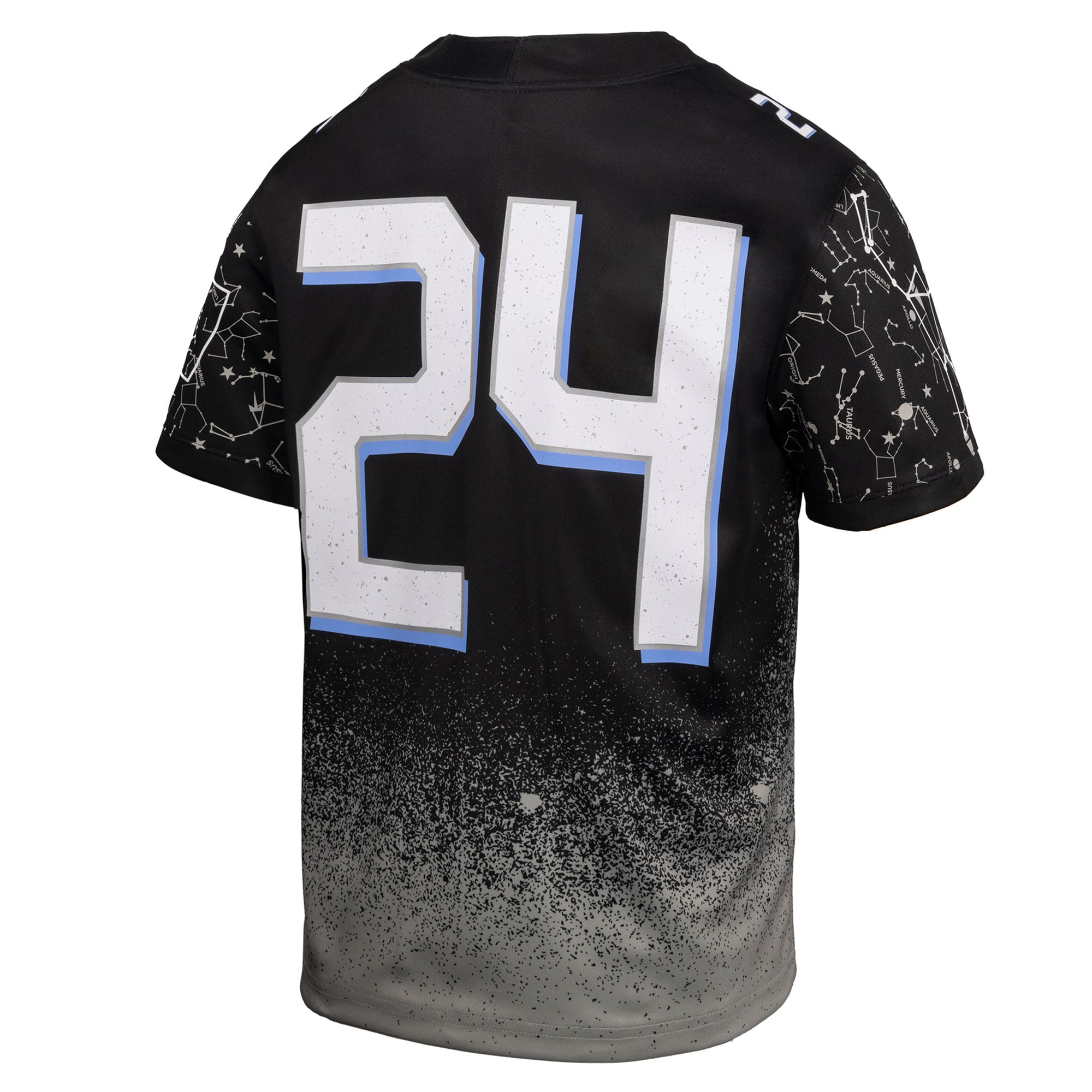#24 UCF Knights Youth 2024 Space Game Alternate Jersey Black - back view