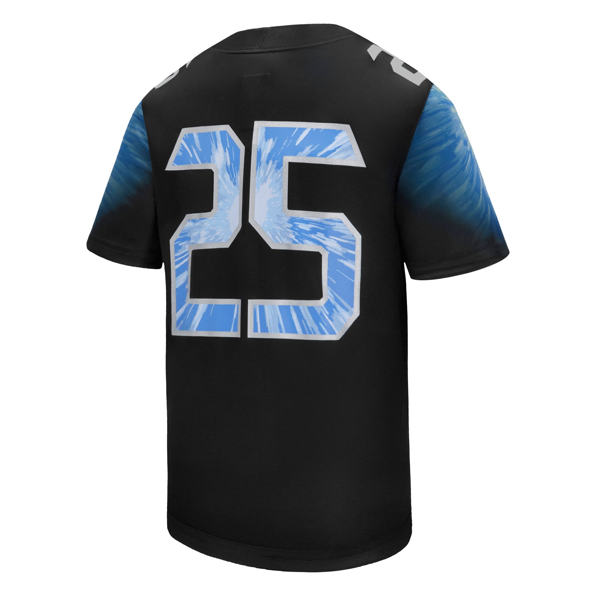 #25 UCF Knights Youth 2025 Space Game Football Jersey Black - back view