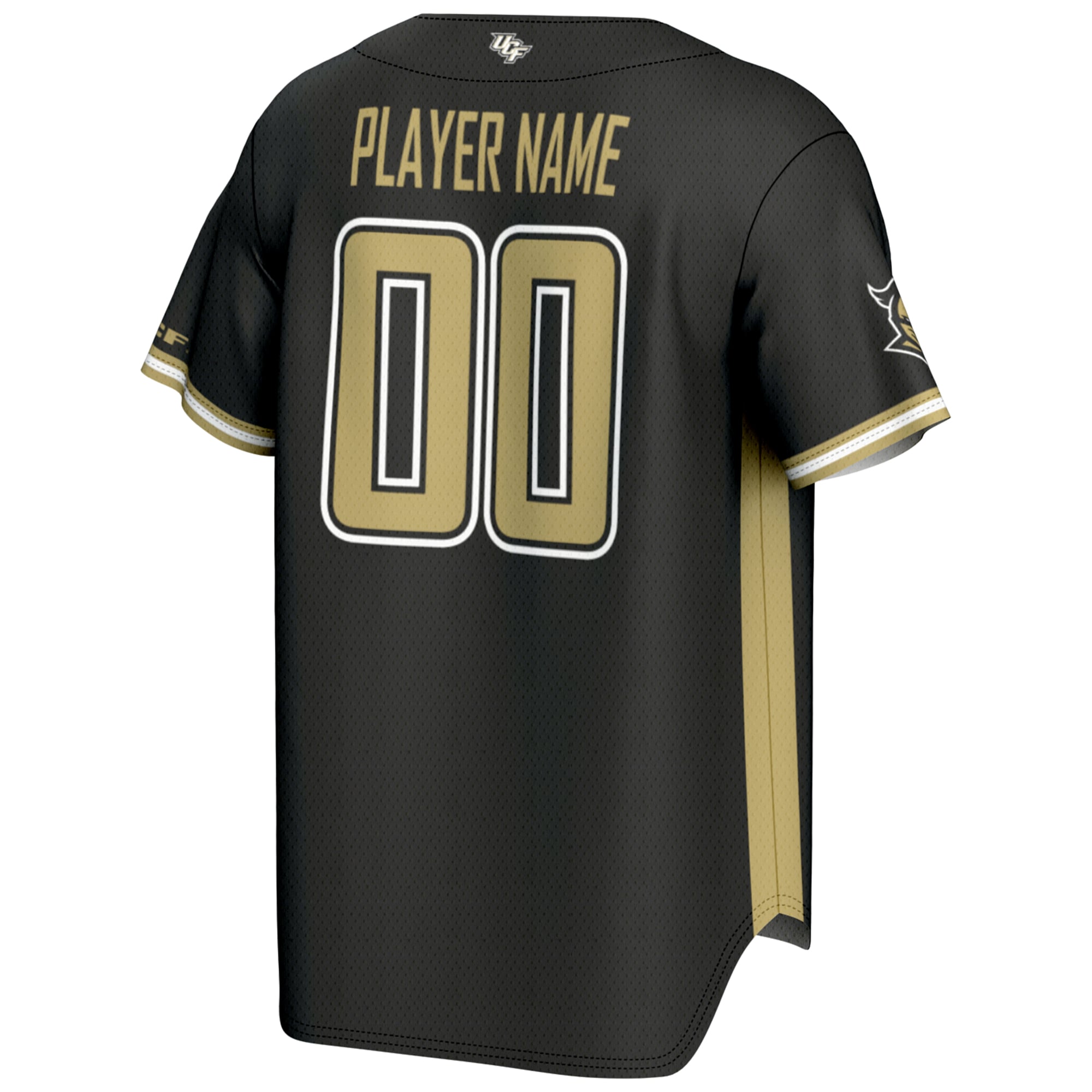UCF Knights Youth Lightweight Baseball Jersey Black - back view
