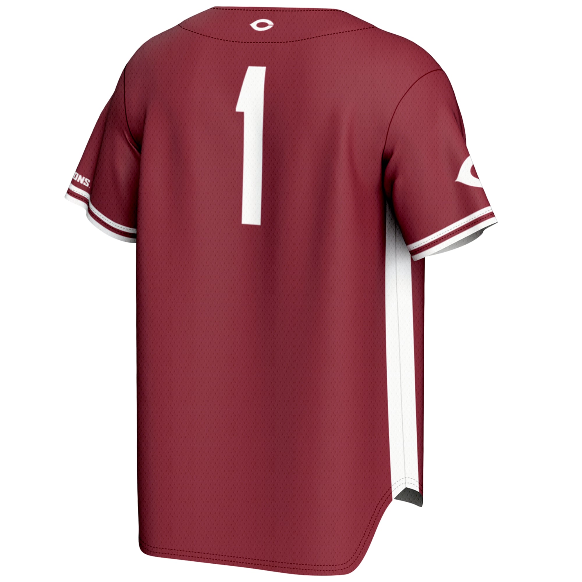 #1 UChicago Maroons Lightweight Baseball Fashion Jersey Maroon - back view