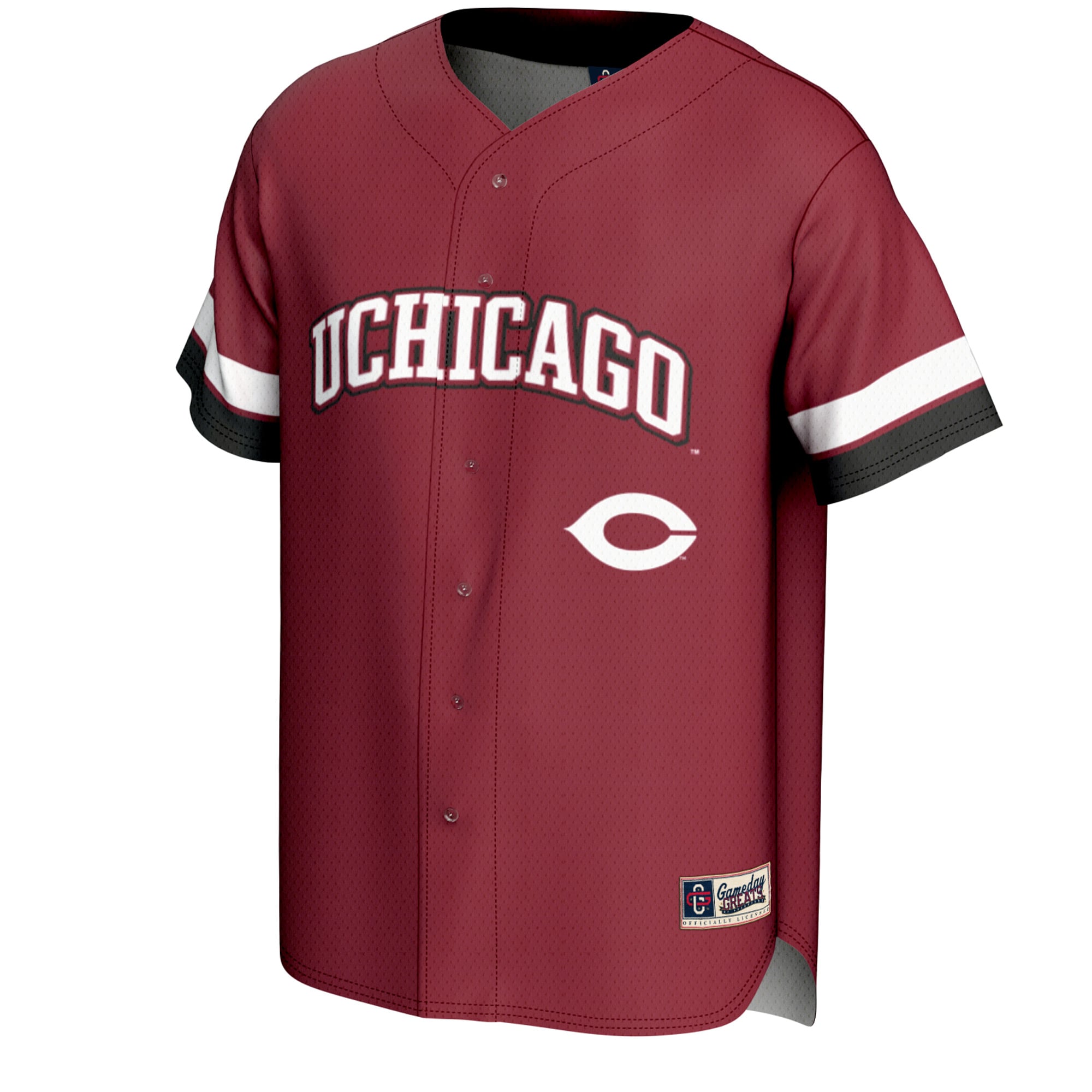 UChicago Maroons Spirit Baseball Jersey Maroon - front view