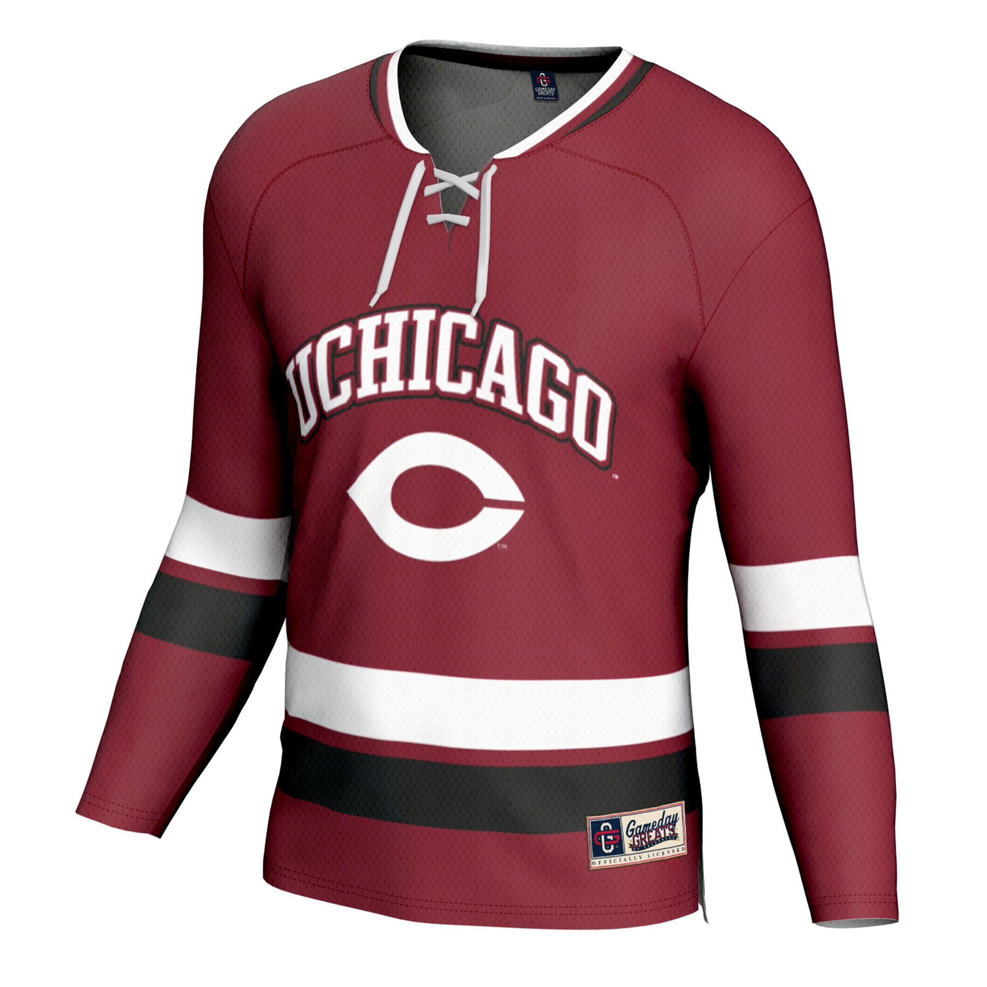 UChicago Maroons Spirit Hockey Jersey Maroon - front view