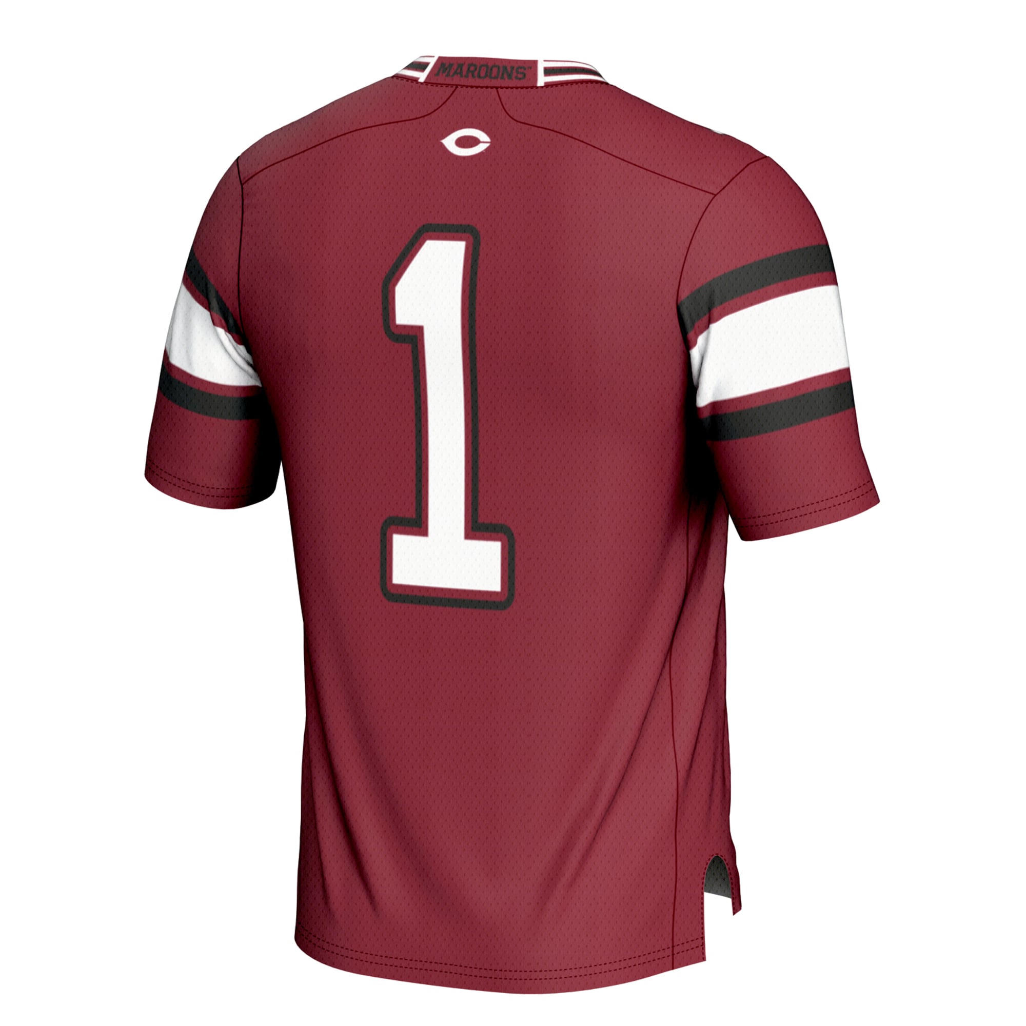 #1 UChicago Maroons Youth Football Jersey Maroon - back view