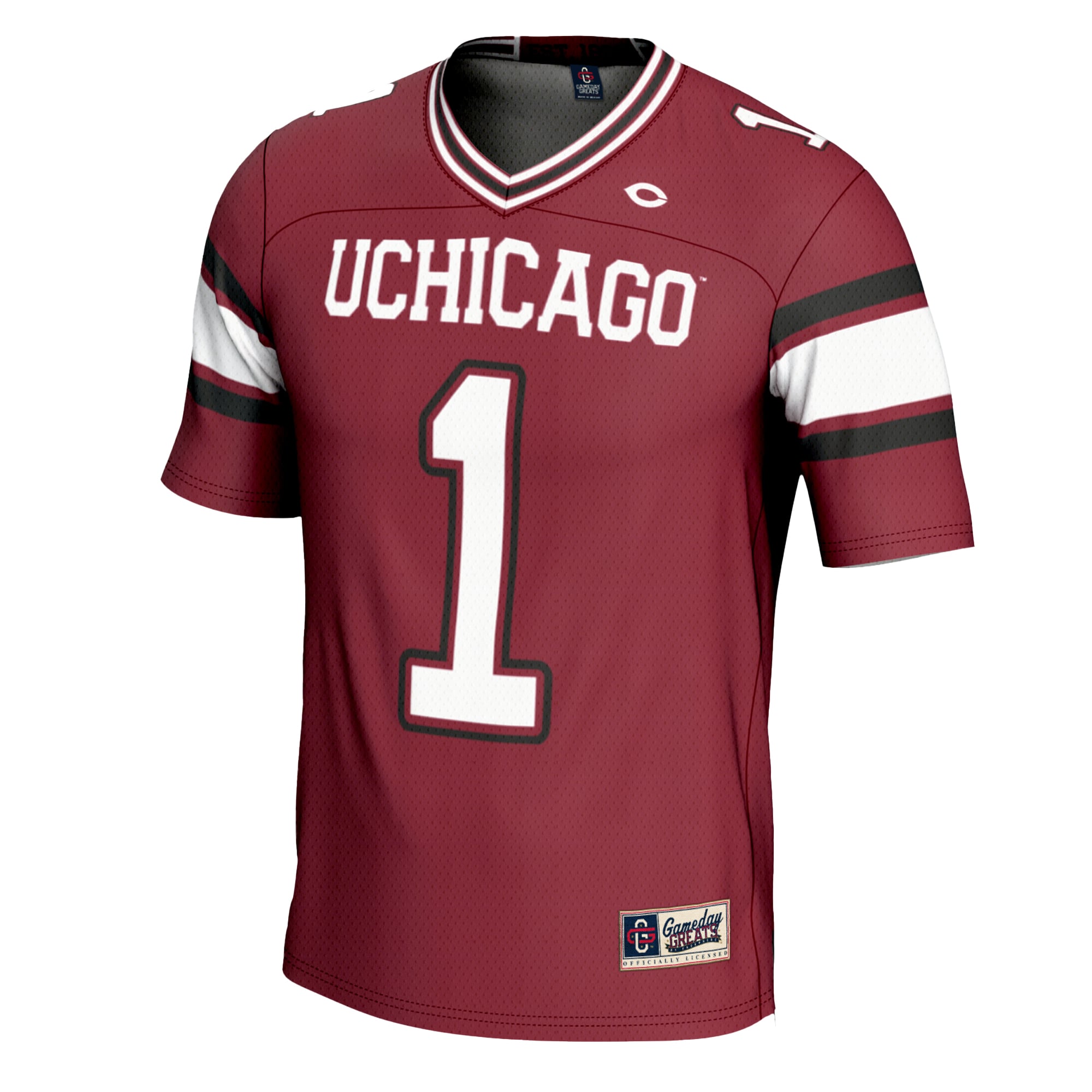 #1 UChicago Maroons Youth Football Jersey Maroon - front view