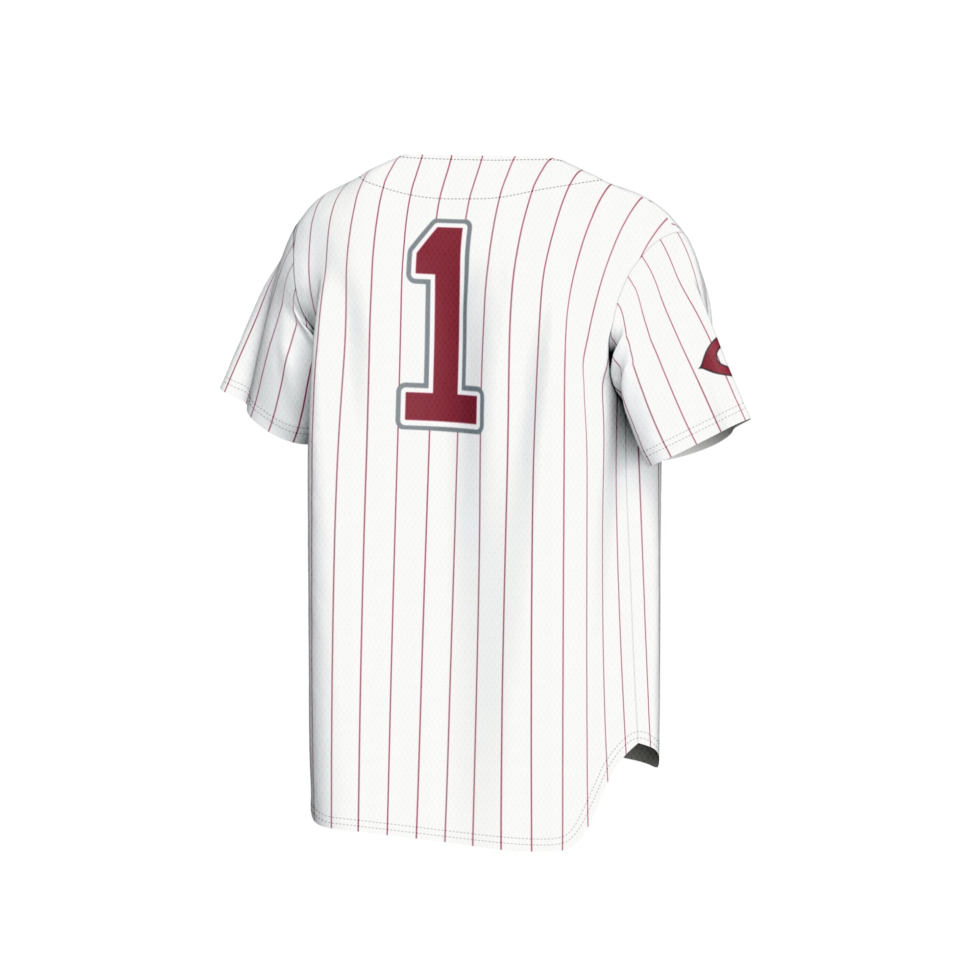 #1 UChicago Maroons Youth Lightweight Baseball Fashion Jersey White - back view