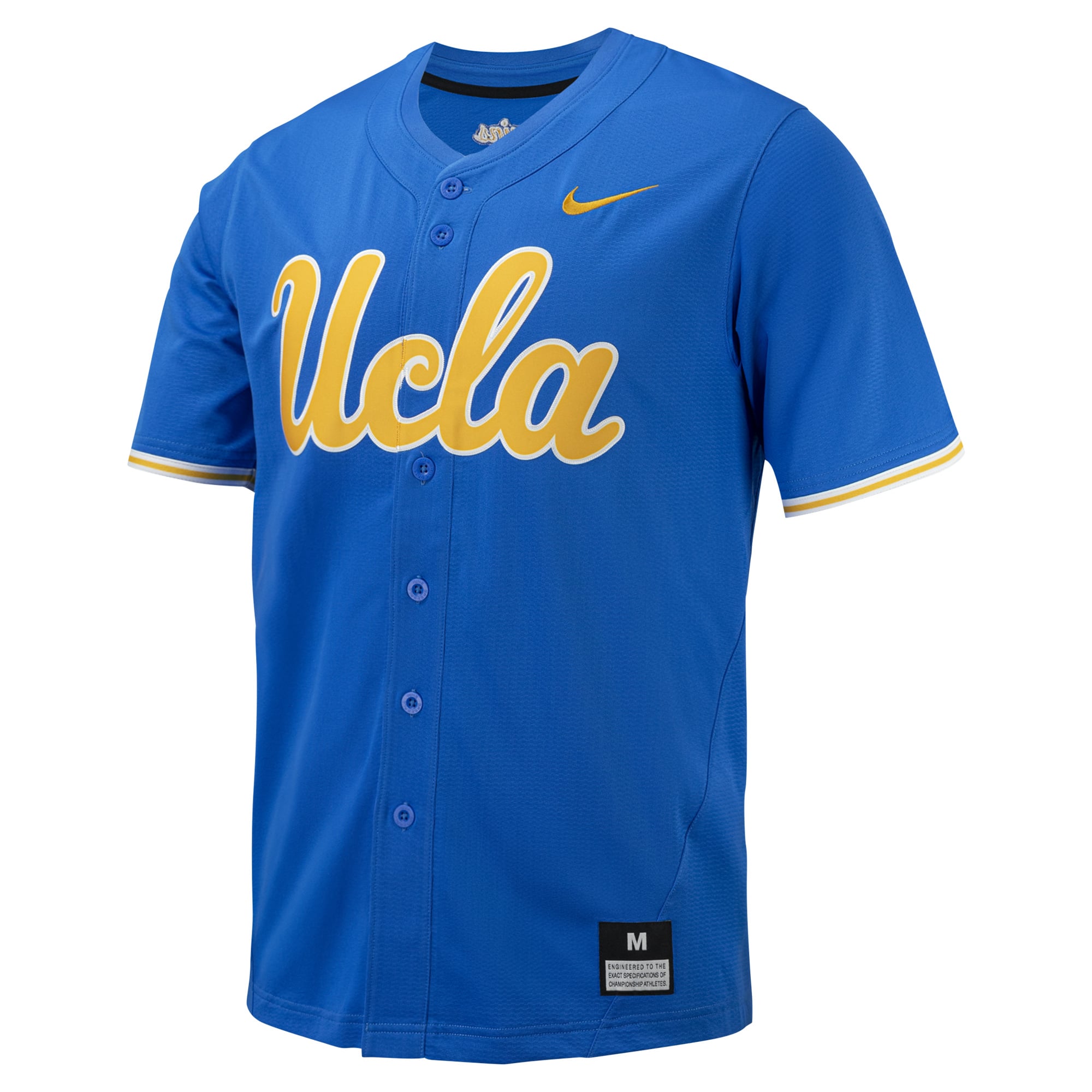 UCLA Bruins Full-Button Baseball Jersey Blue - front view