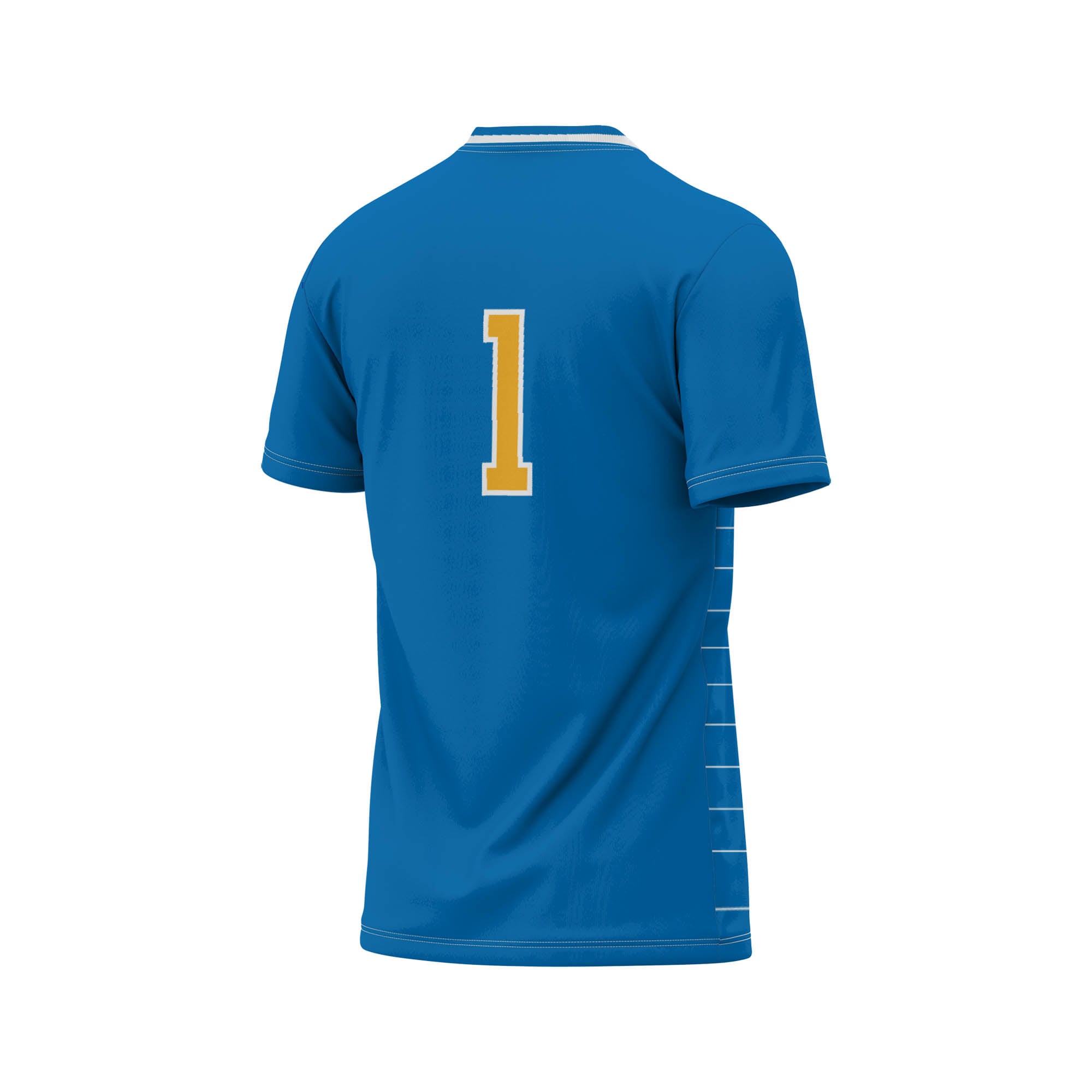#1 UCLA Bruins Lightweight Soccer Fashion Jersey Blue - back view